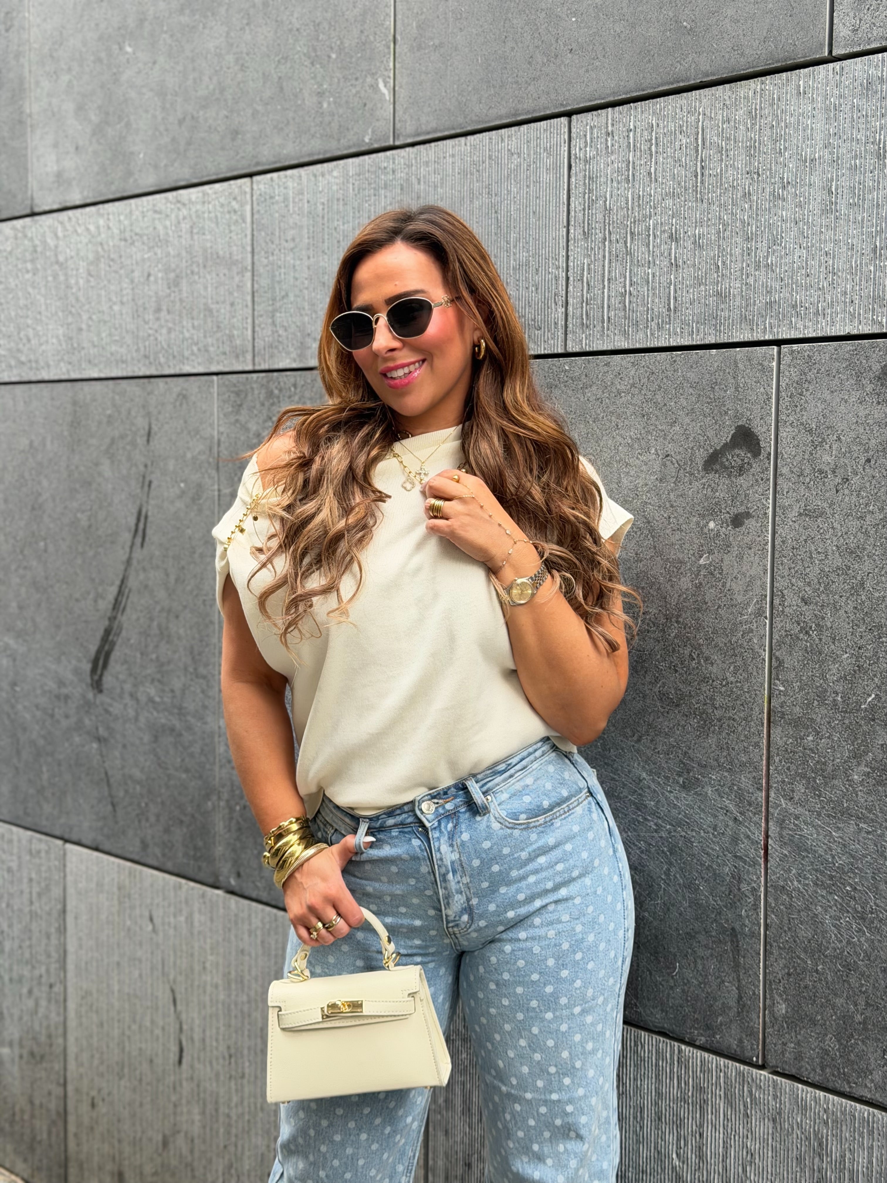 Dotted Blue Jeans