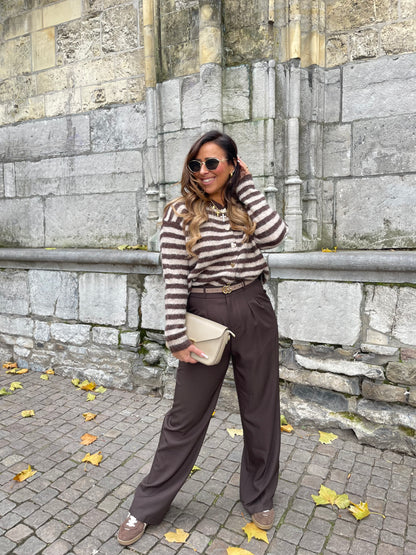 My Heart Stripes Brown