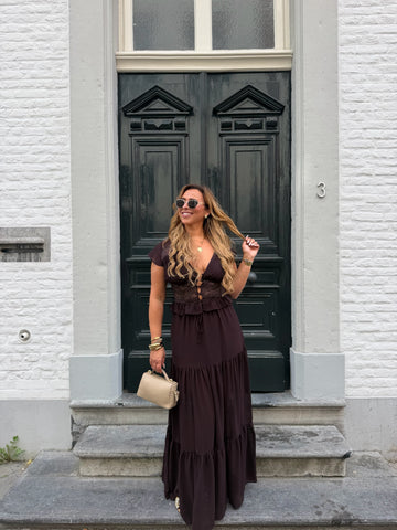 Romance In Florance Brown Skirt