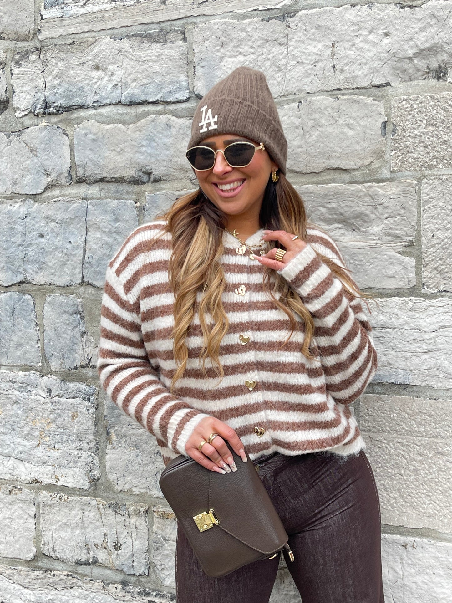 My Heart Stripe Beige - MyBajka