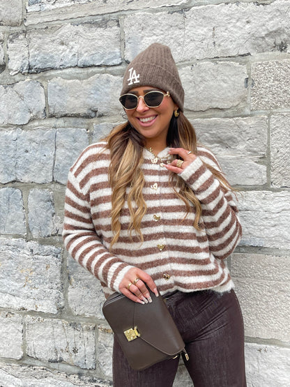 My Heart Stripe Beige - MyBajka