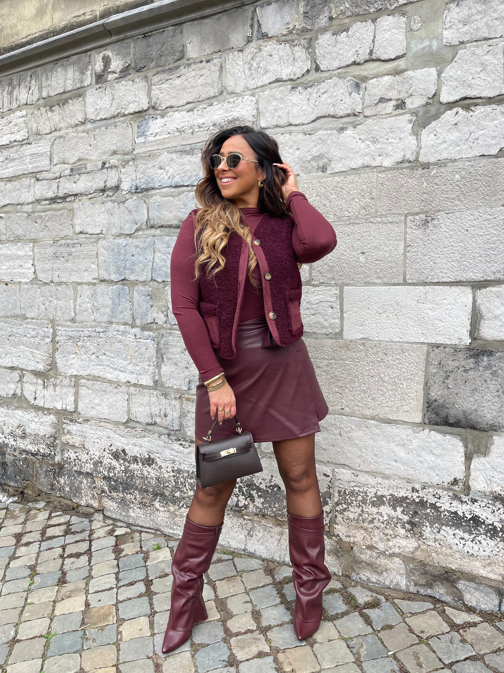 Mood Skirt Burgundy - MyBajka