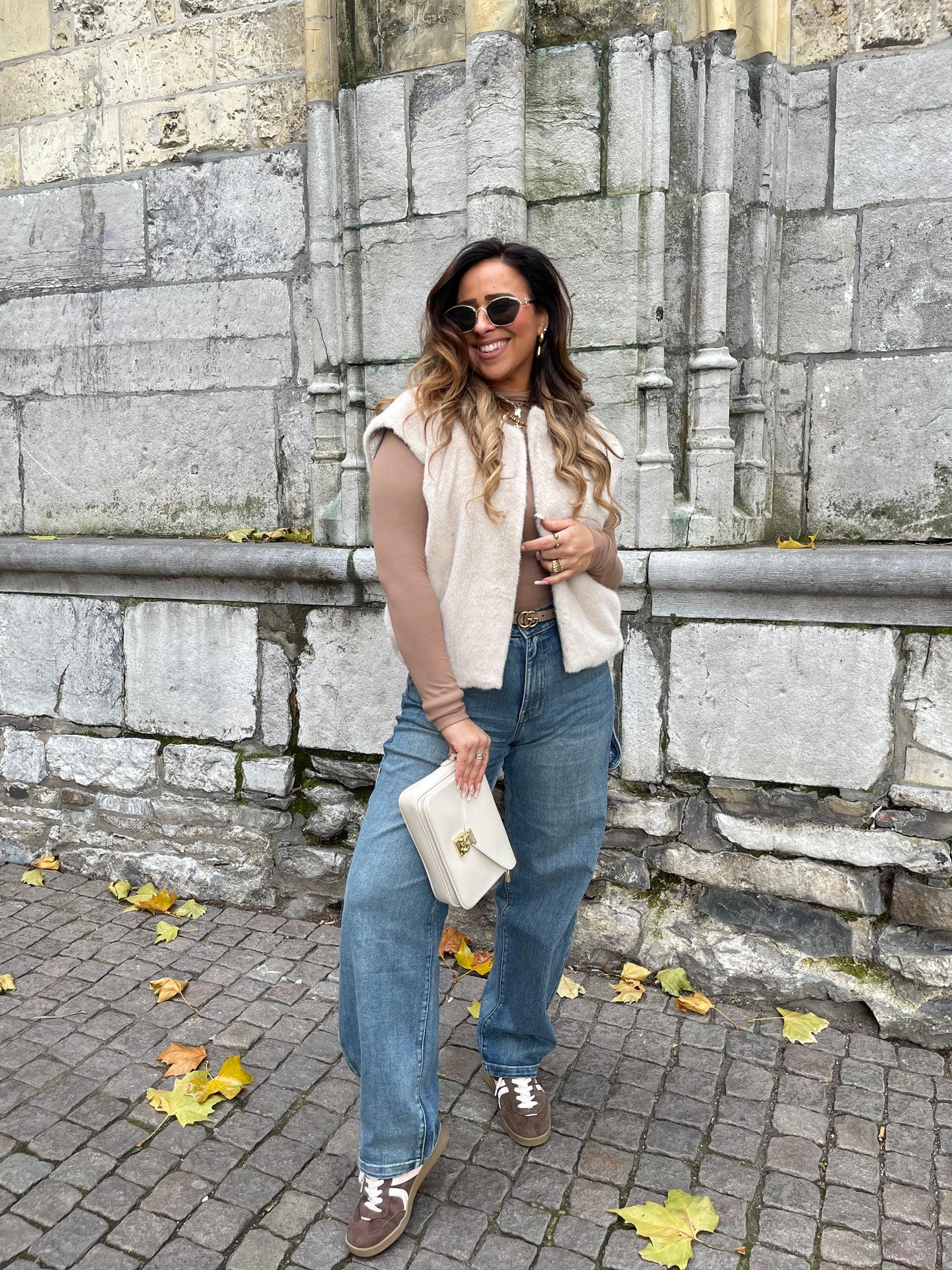 Basic Teddy Gilletje Beige