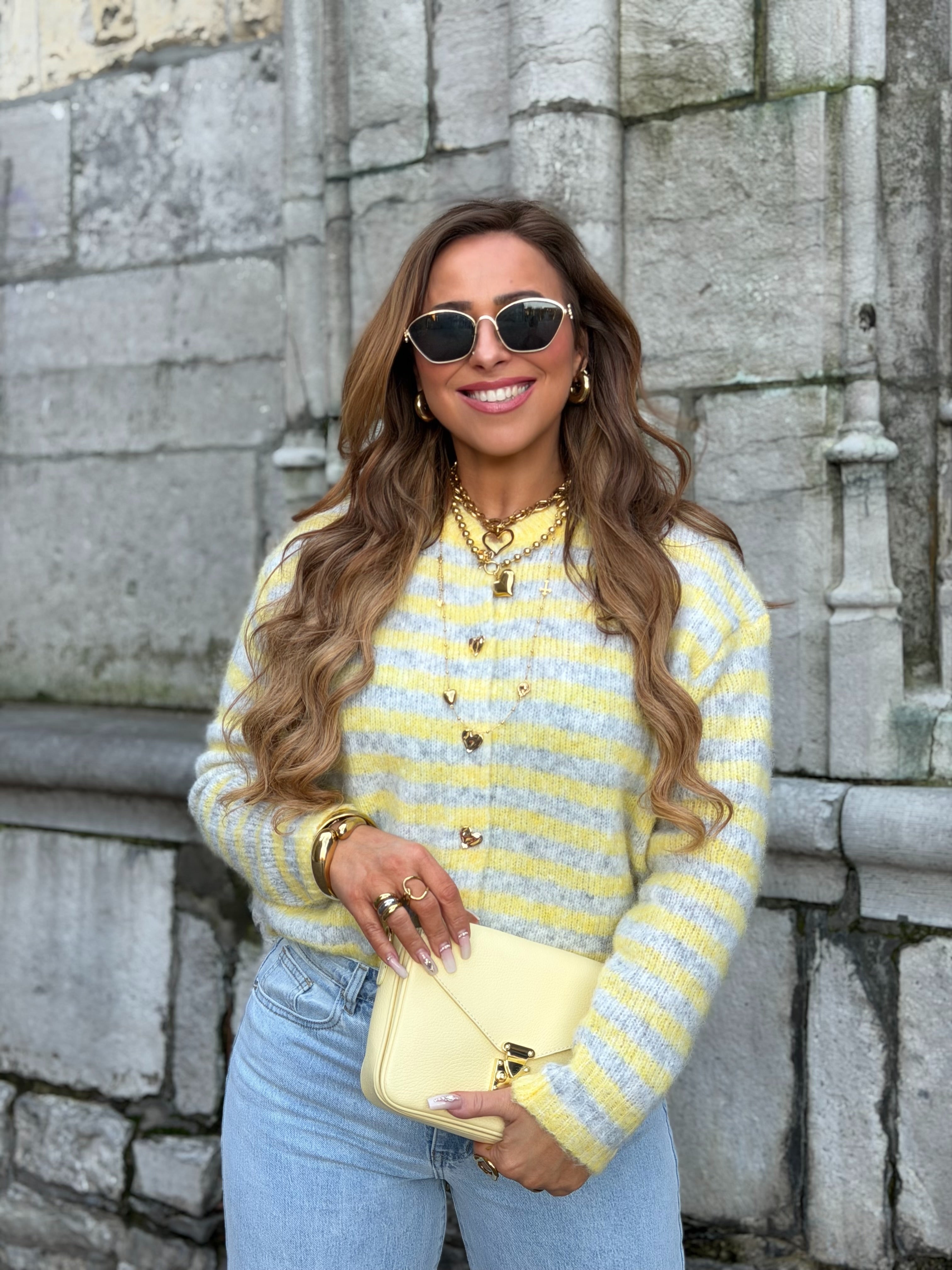 My Heart Stripe Butter Yellow