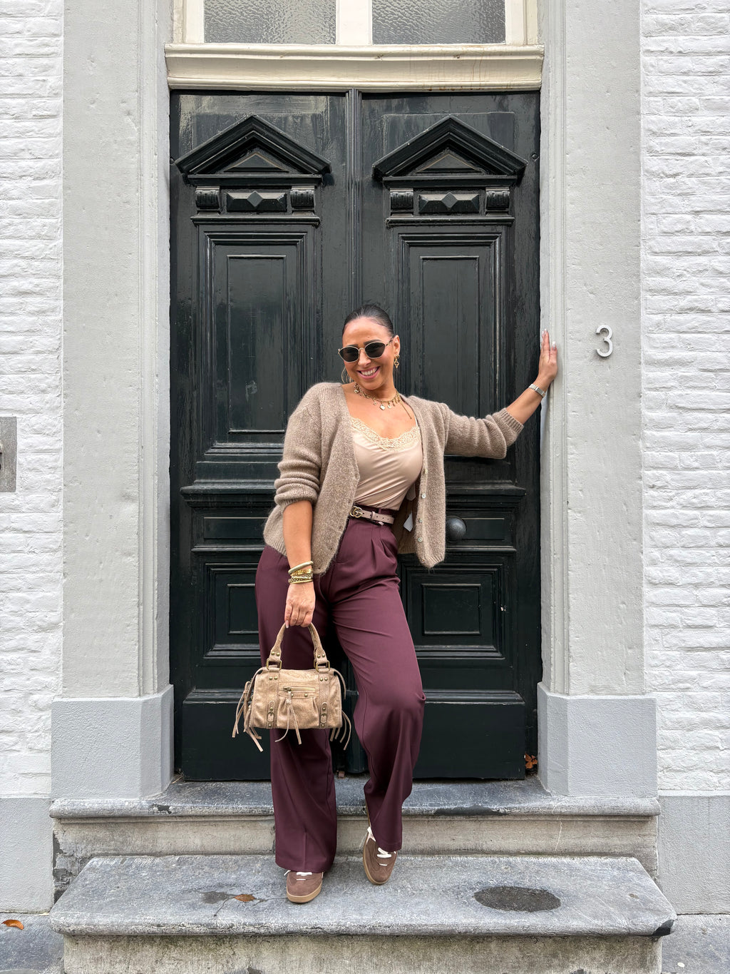 Love The Vibes Cardigan Light Brown