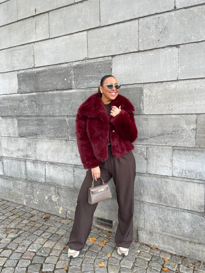 Magical Faux Fur Burgundy