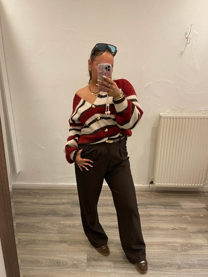 She Is All Around Wine Red