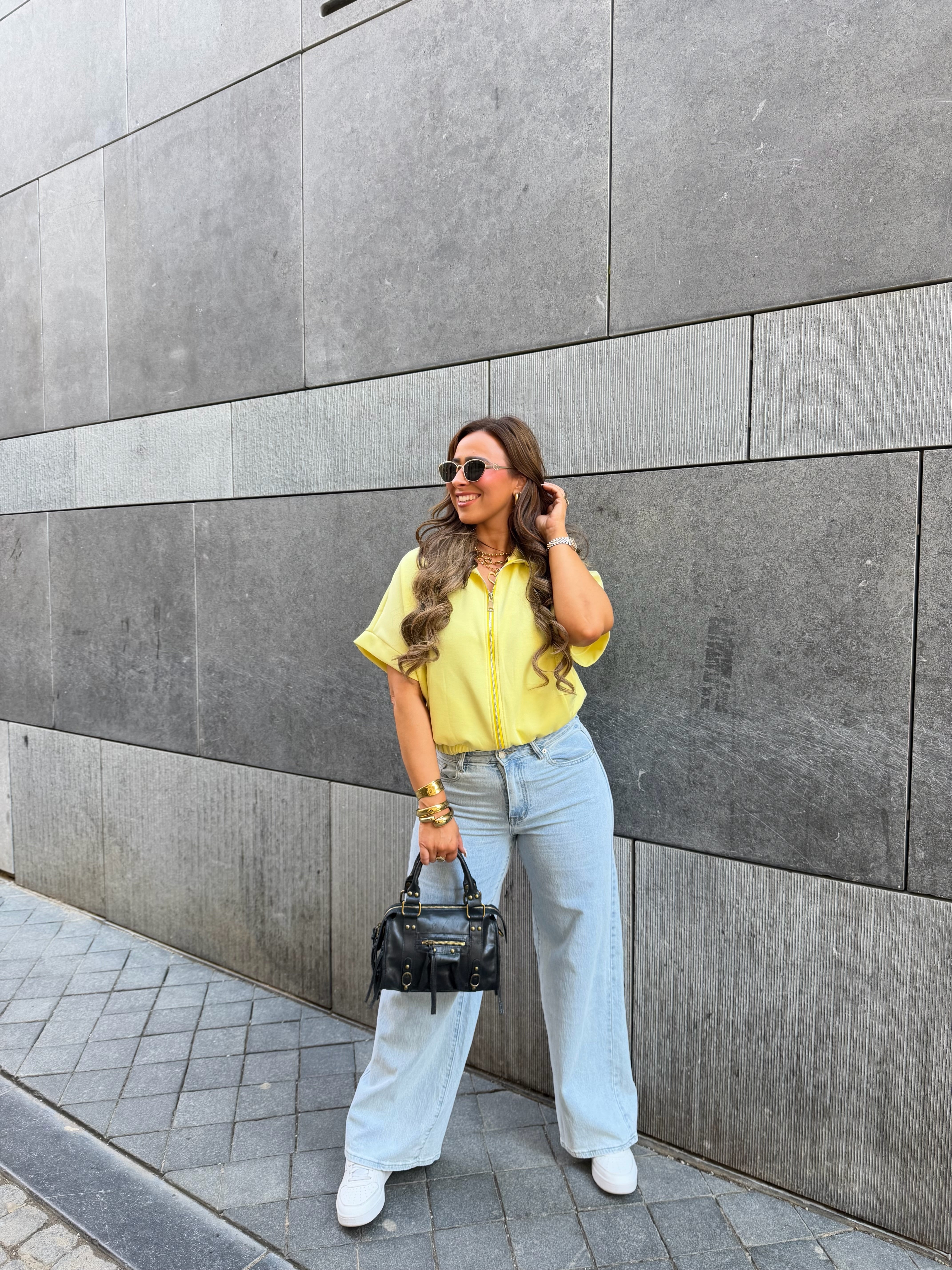 Casual Zipper Butter Yellow