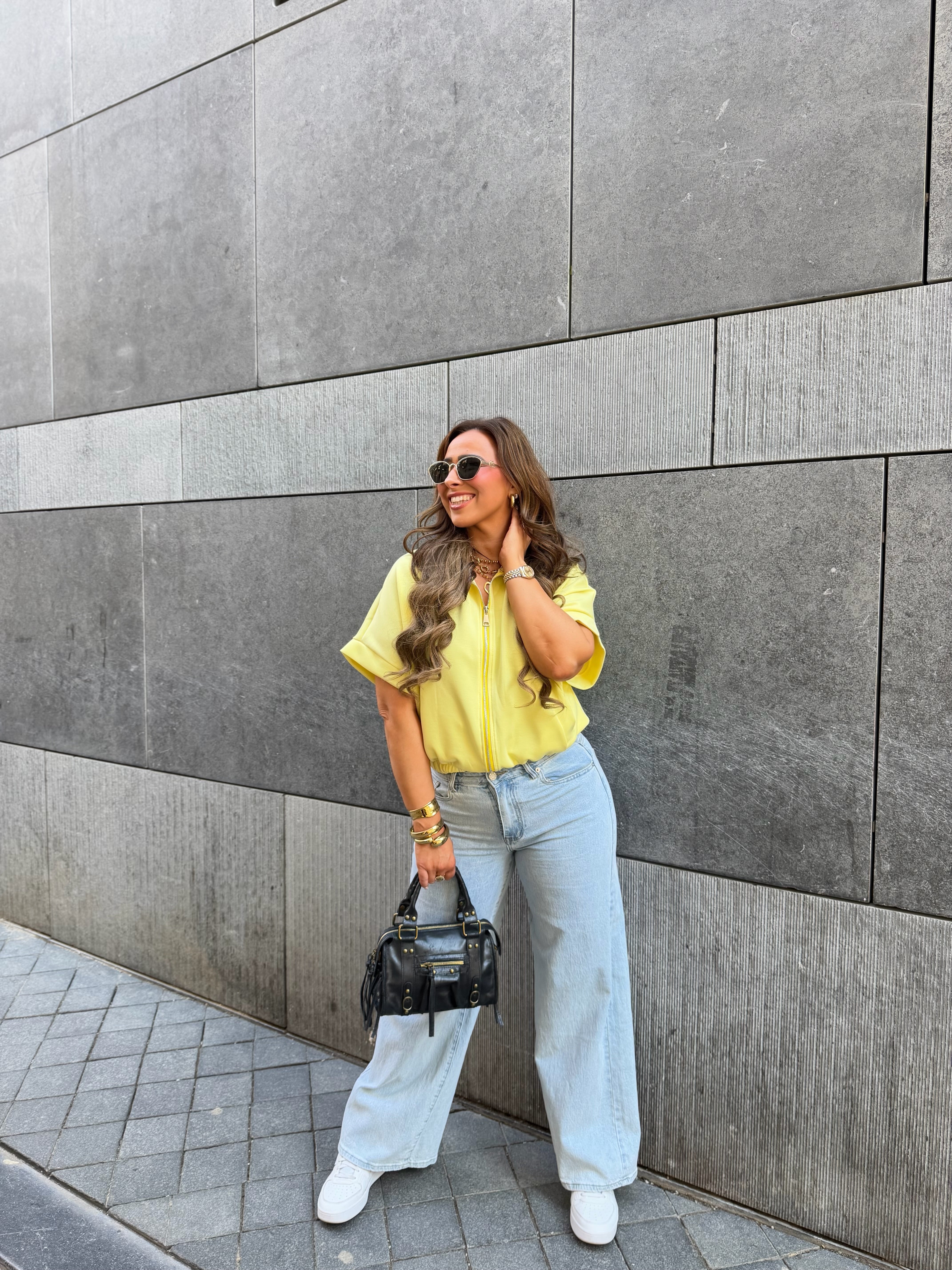 Casual Zipper Butter Yellow