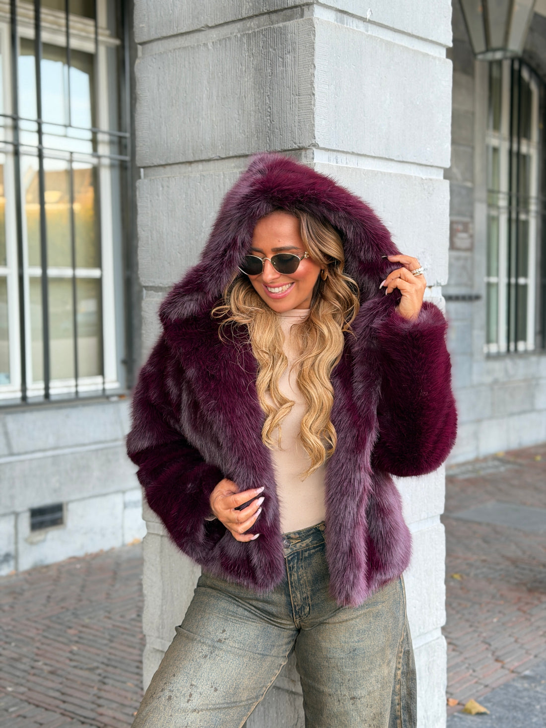 Magical Faux Fur Burgundy