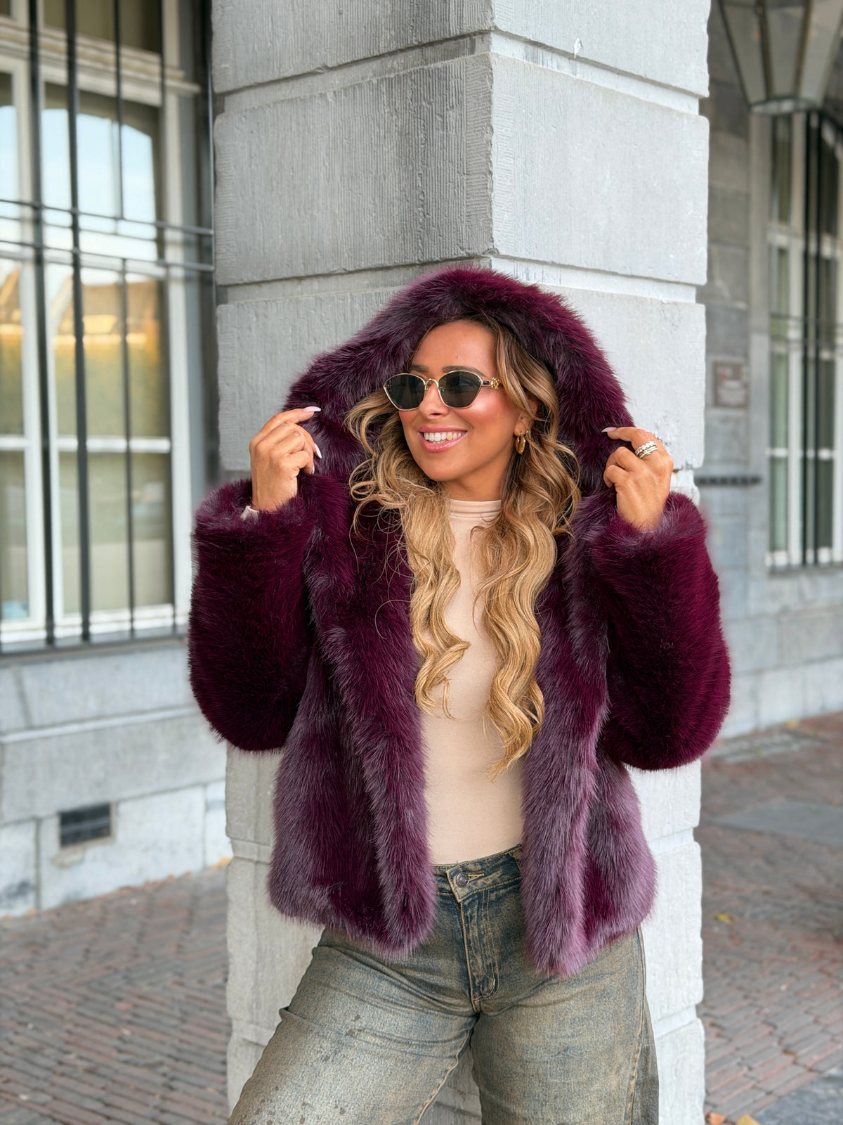 Magical Faux Fur Burgundy