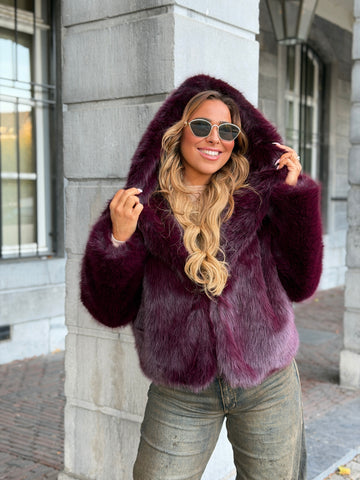 Magical Faux Fur Burgundy