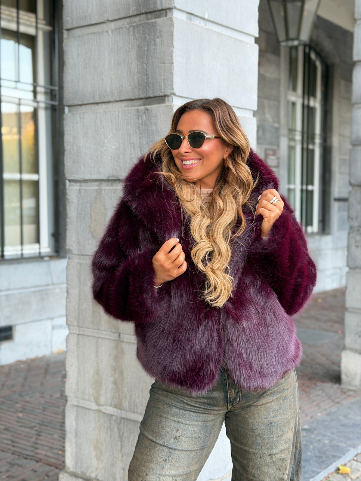 Magical Faux Fur Burgundy