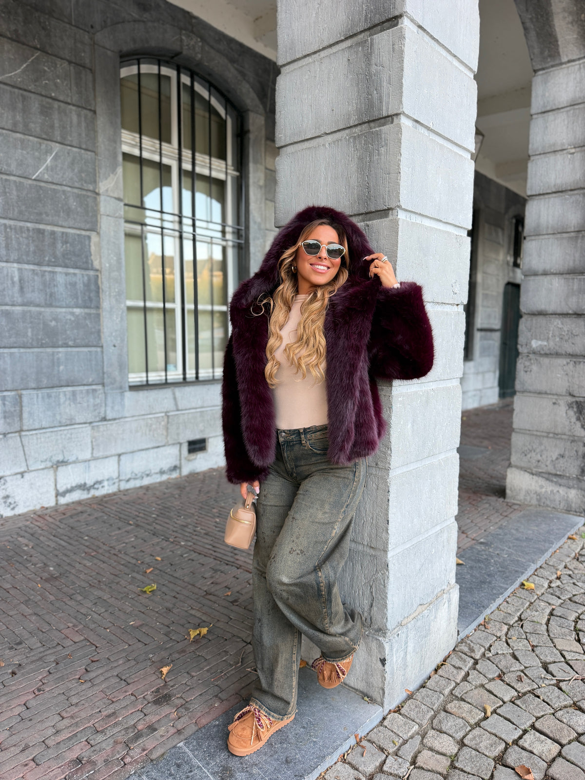 Magical Faux Fur Burgundy