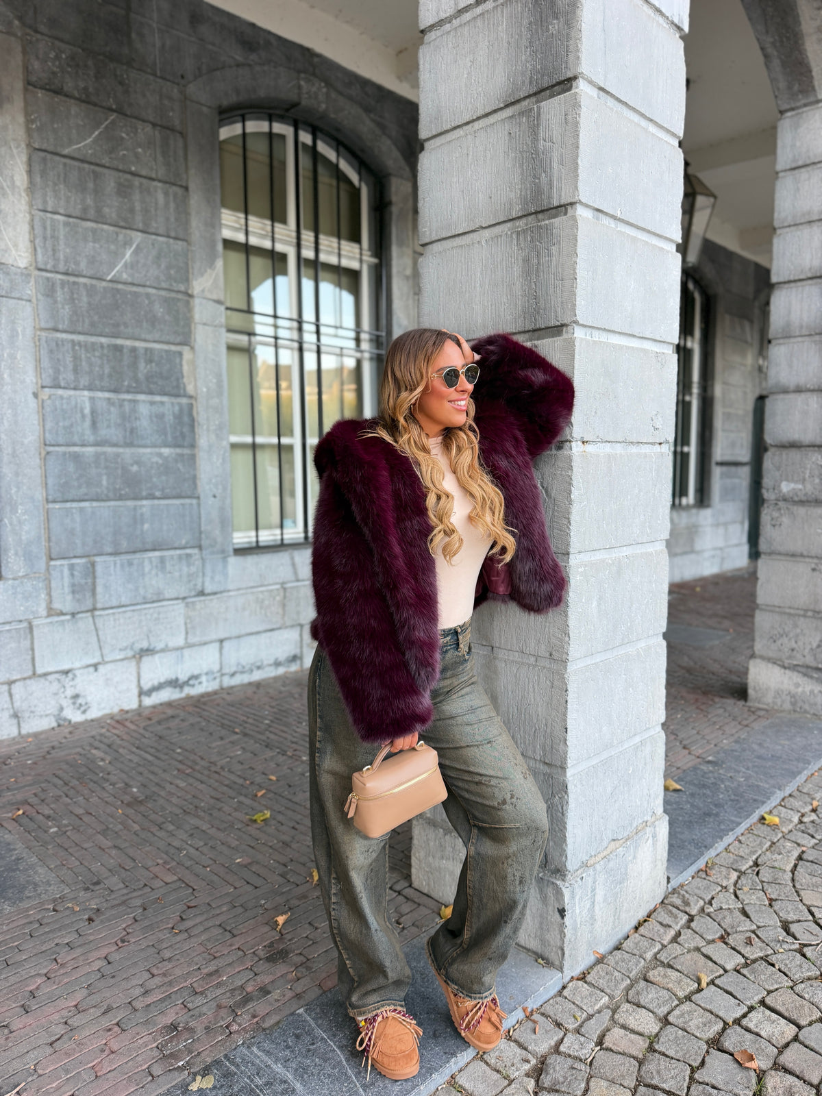 Magical Faux Fur Burgundy