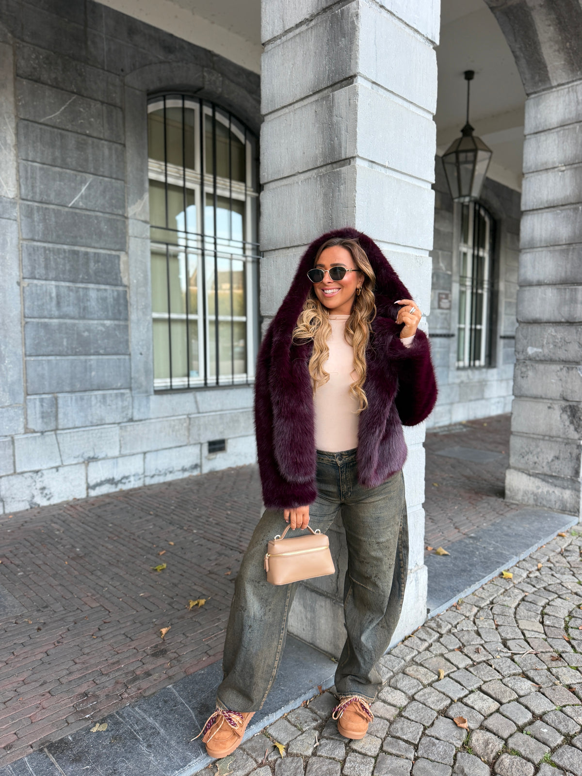 Magical Faux Fur Burgundy