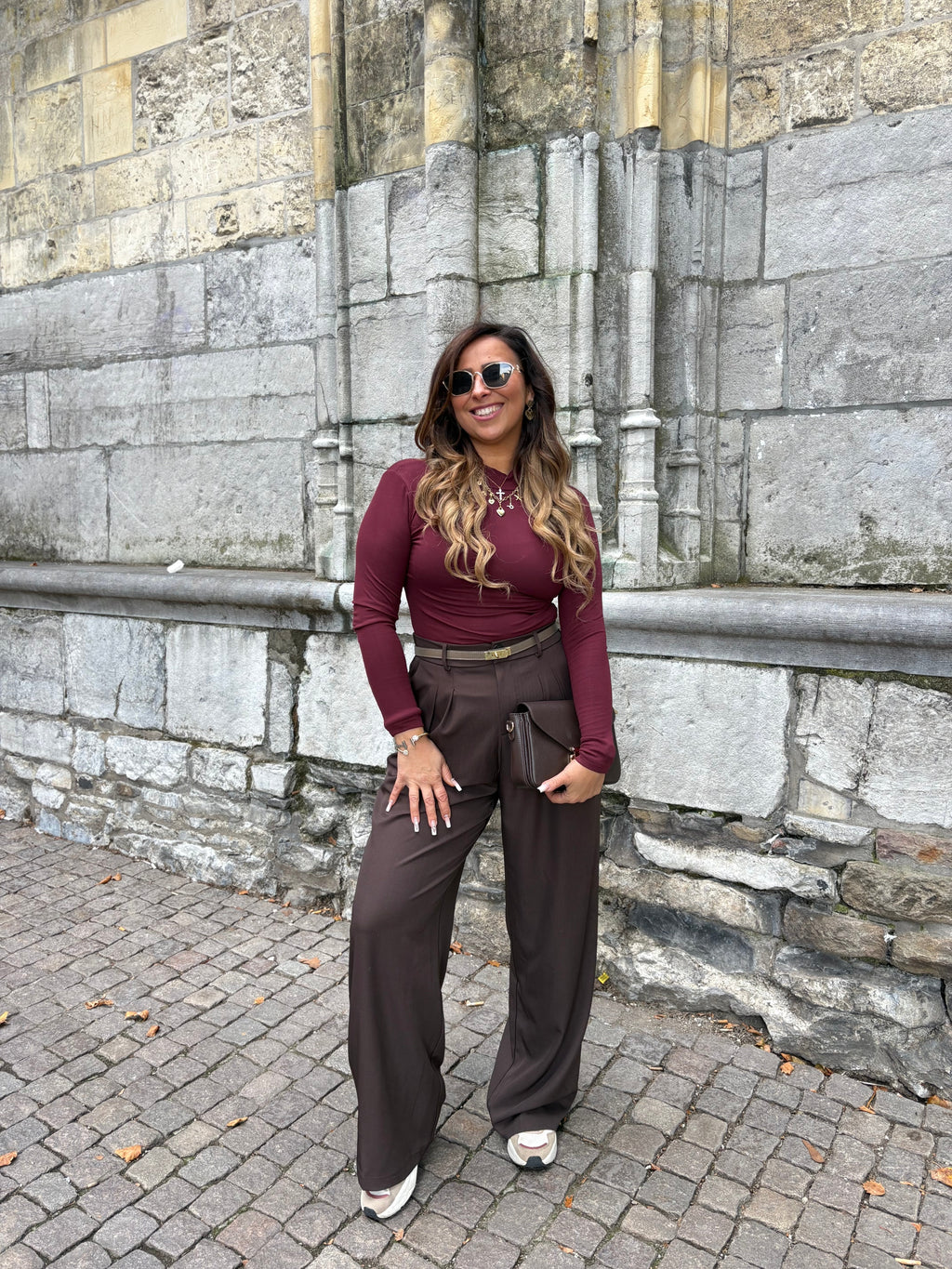 Basic Lover Burgundy Mid Neck Long - MyBajka