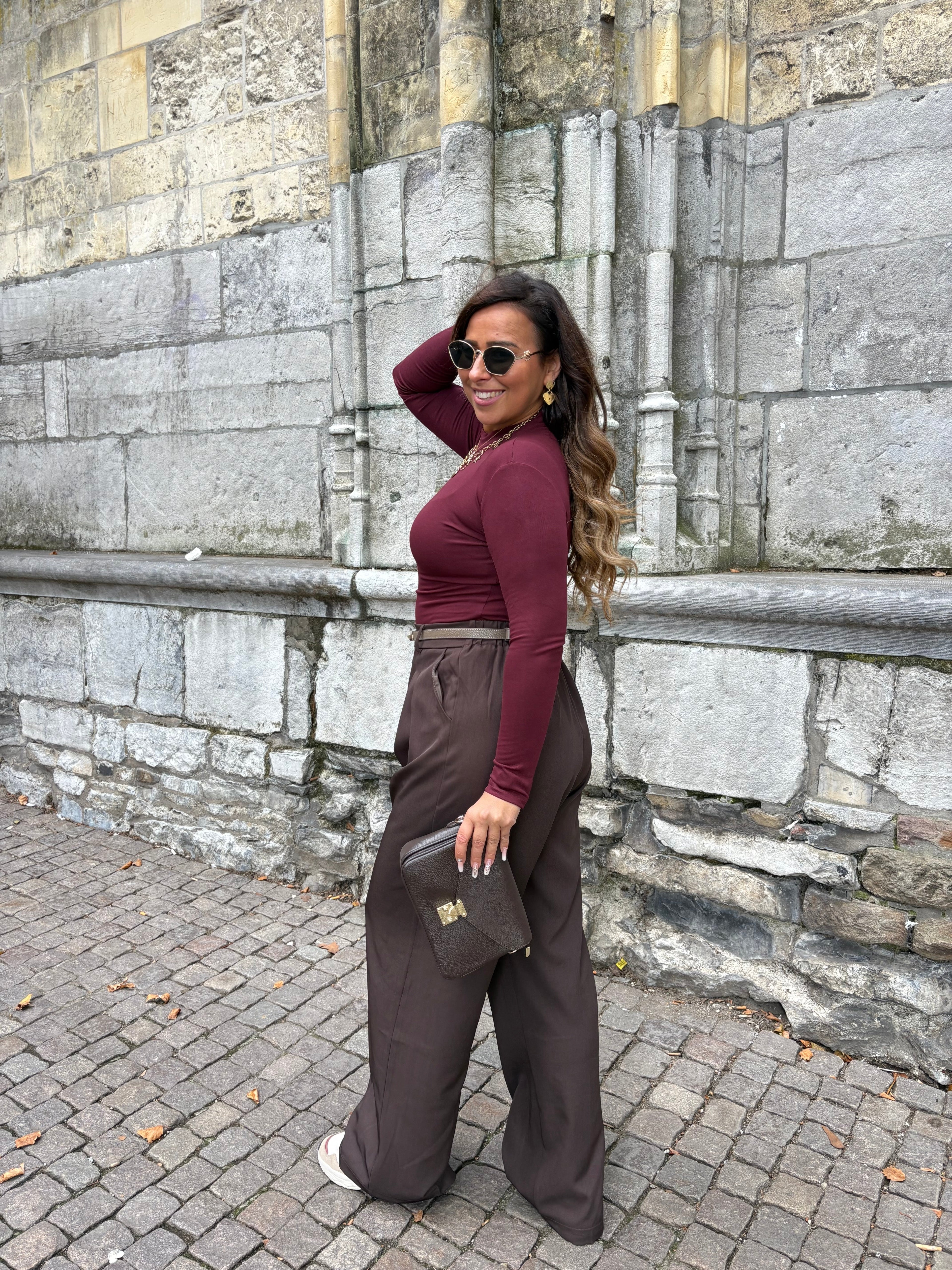 Basic Lover Burgundy Mid Neck Long - MyBajka