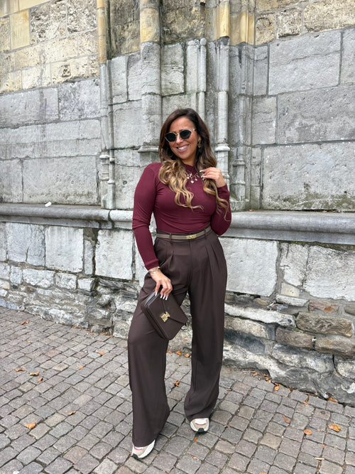 Basic Lover Burgundy Mid Neck Long - MyBajka