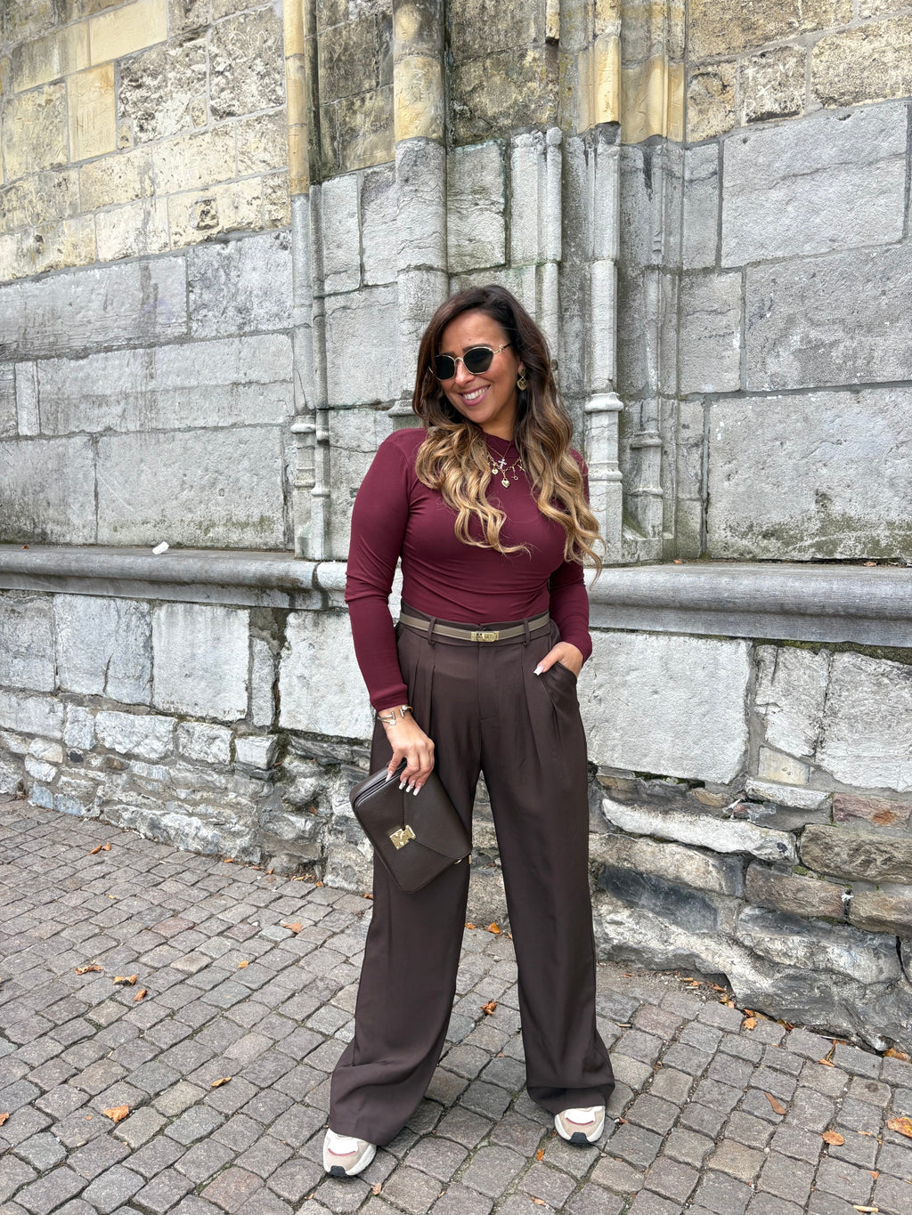 Basic Lover Burgundy Mid Neck Long - MyBajka