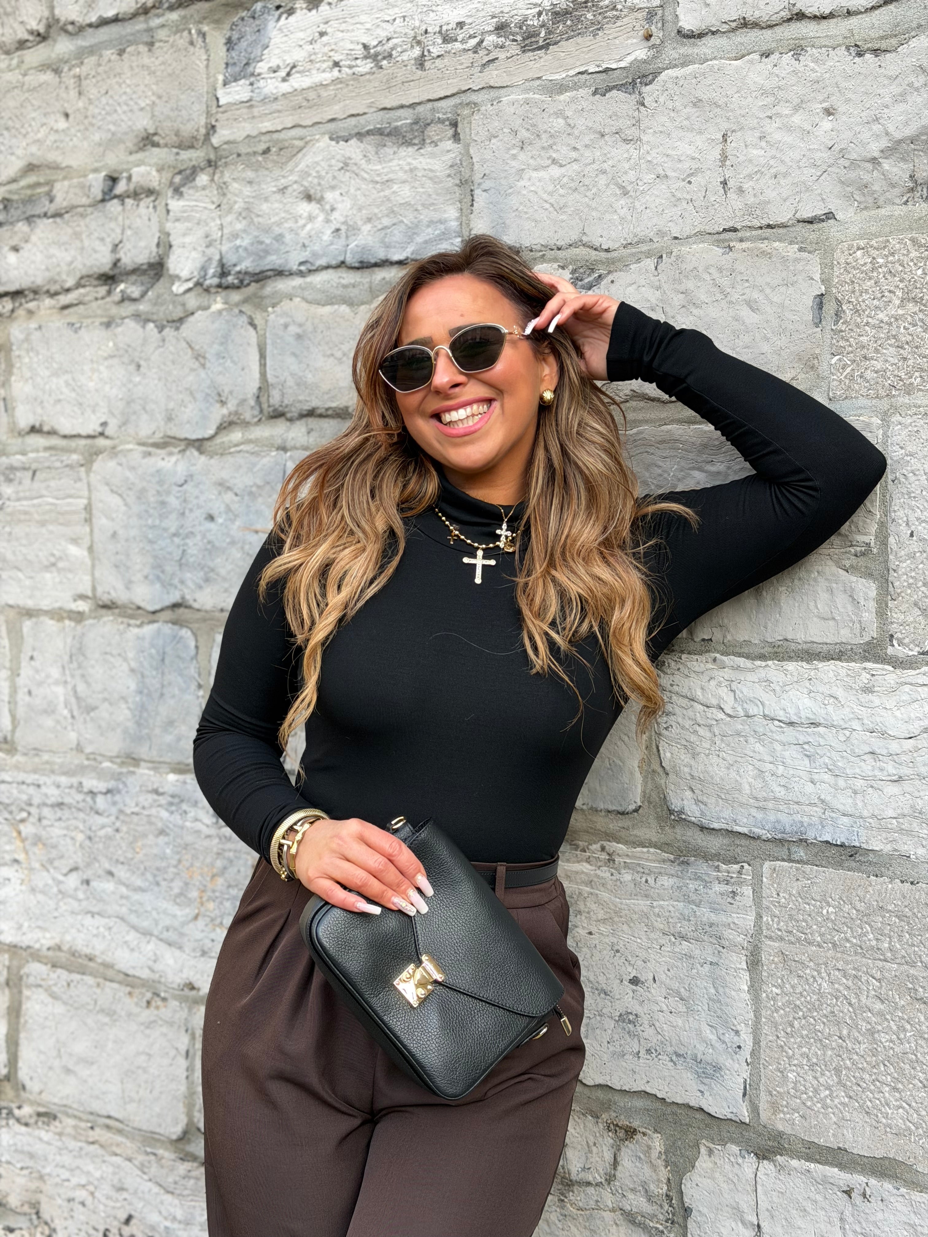 Basic Top High Neck Black - MyBajka