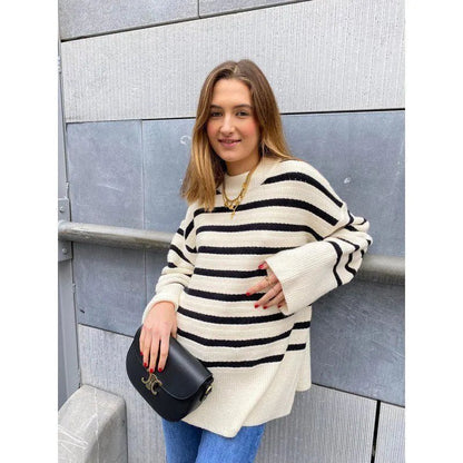 Beautiful Striped Sweater - MyBajka