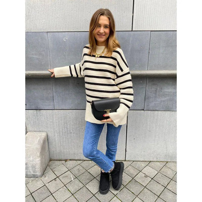 Beautiful Striped Sweater - MyBajka