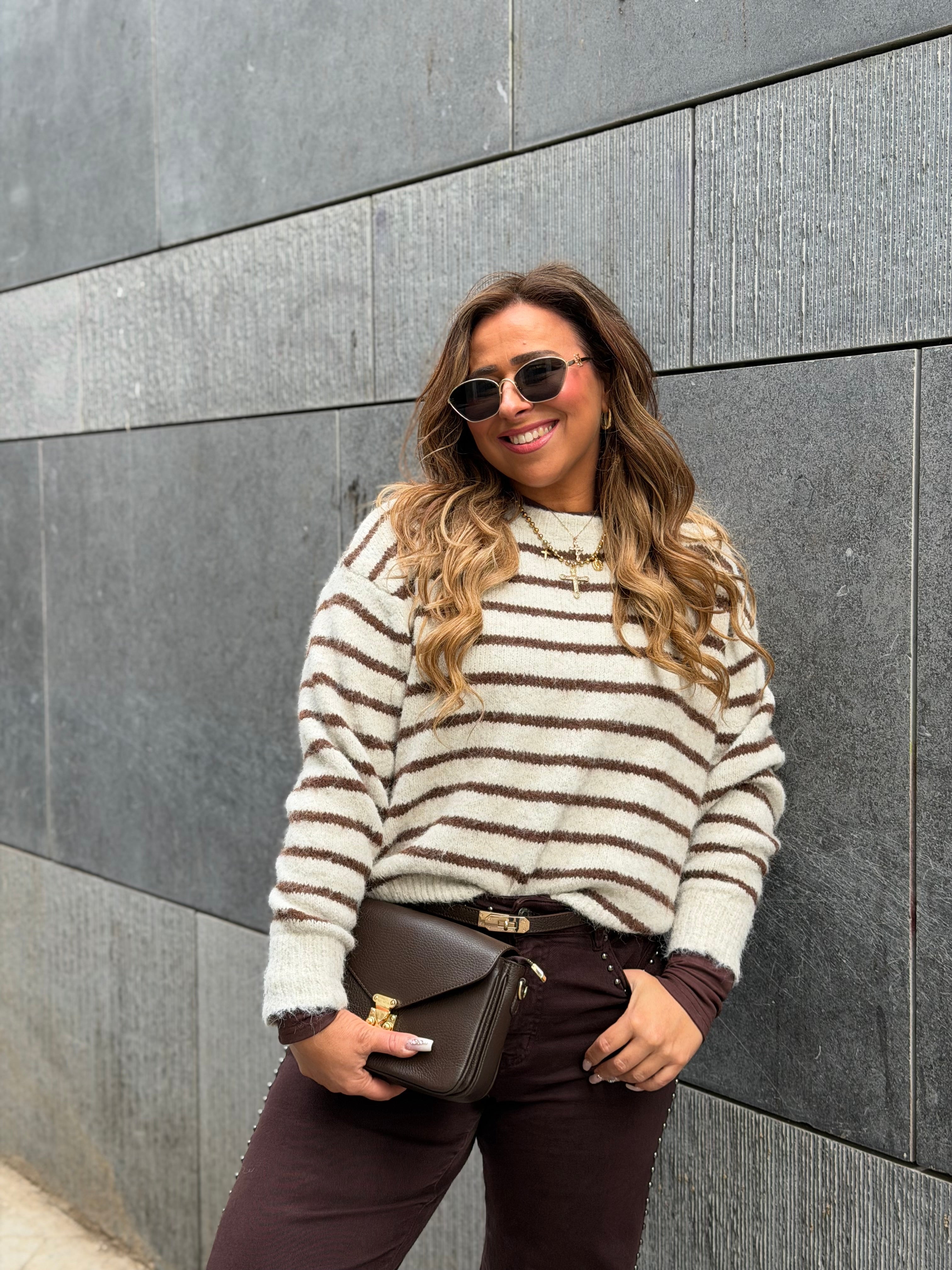 Beige Stripes Sweat - MyBajka