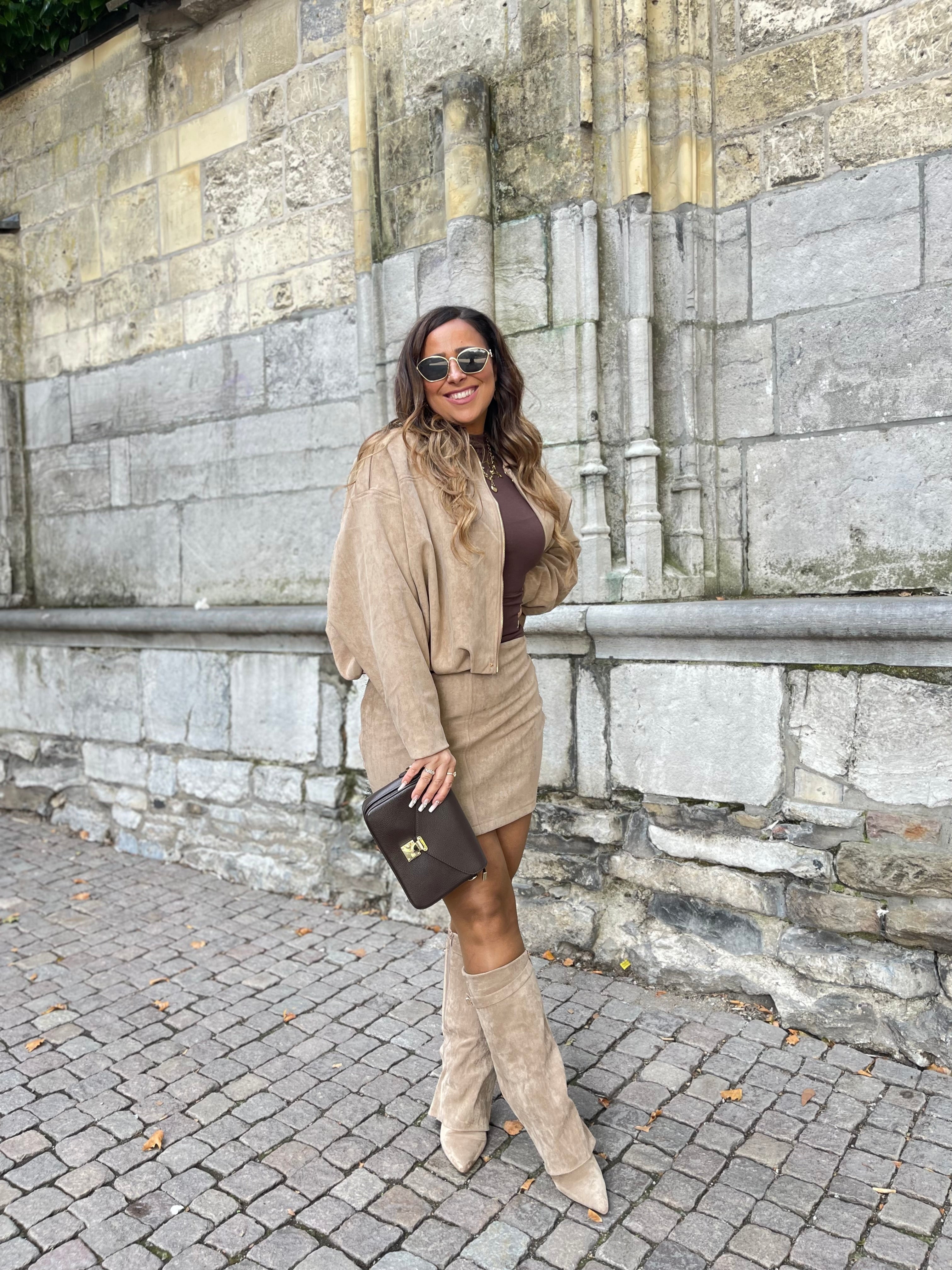 Get It Girl Skirt Beige - MyBajka