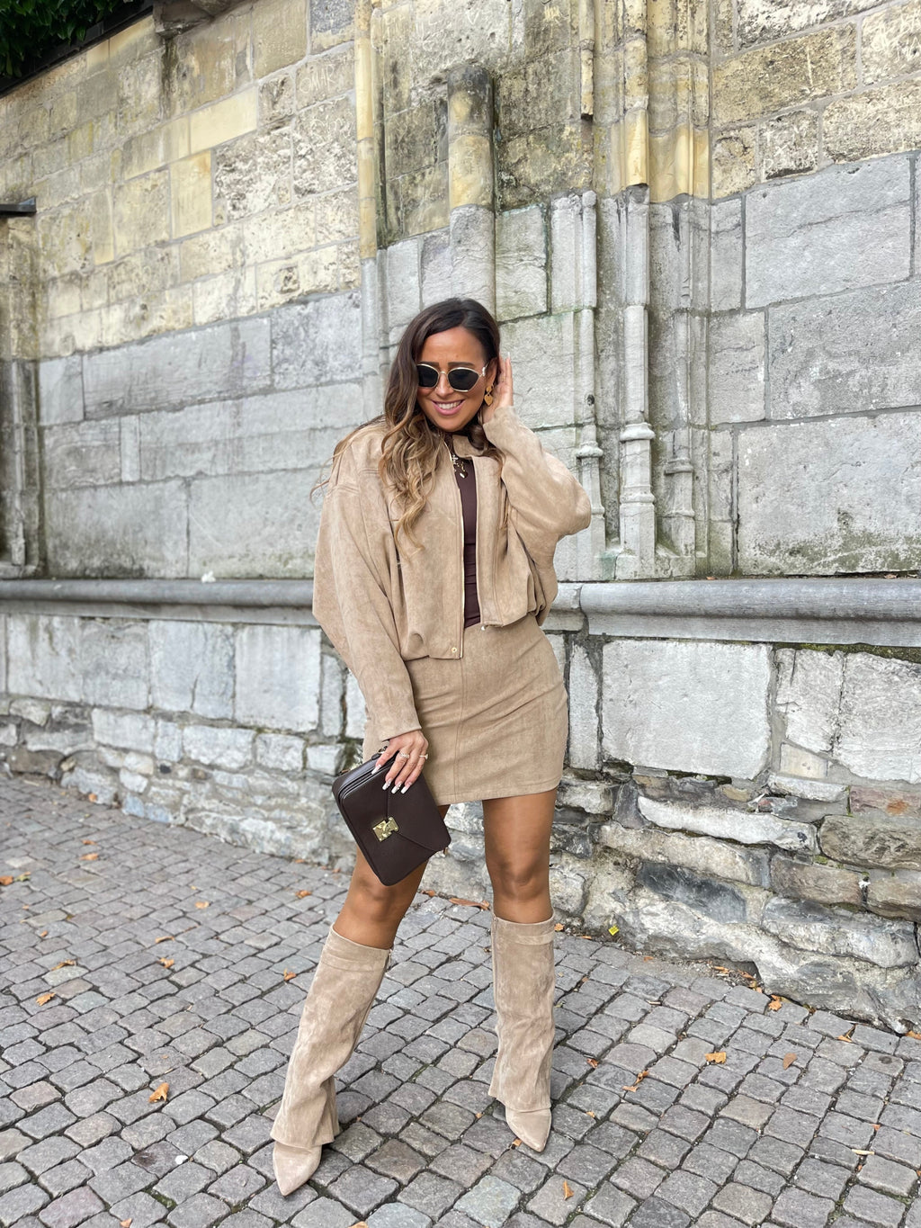 Get It Girl Skirt Beige - MyBajka