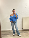 Love The Vibes Cardigan Blue - MyBajka