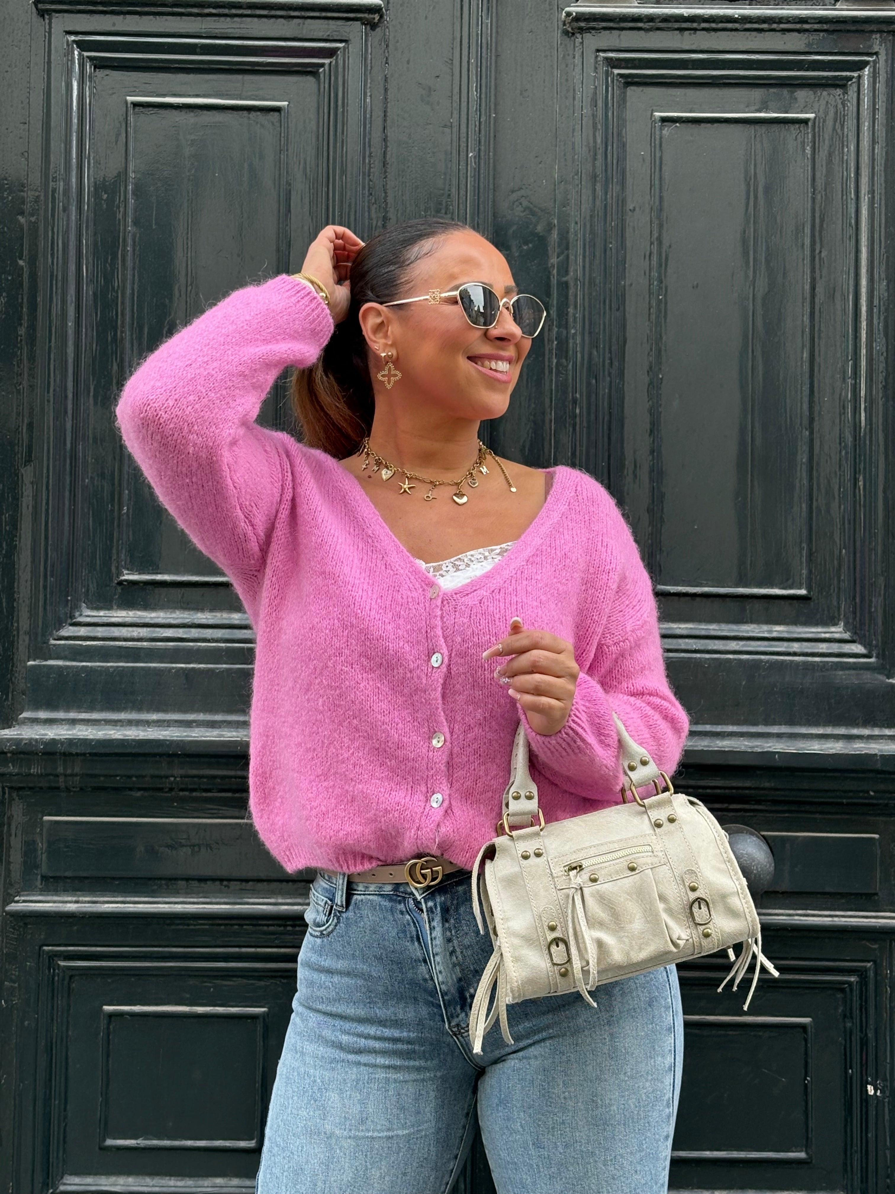 Love The Vibes Cardigan Blush - MyBajka