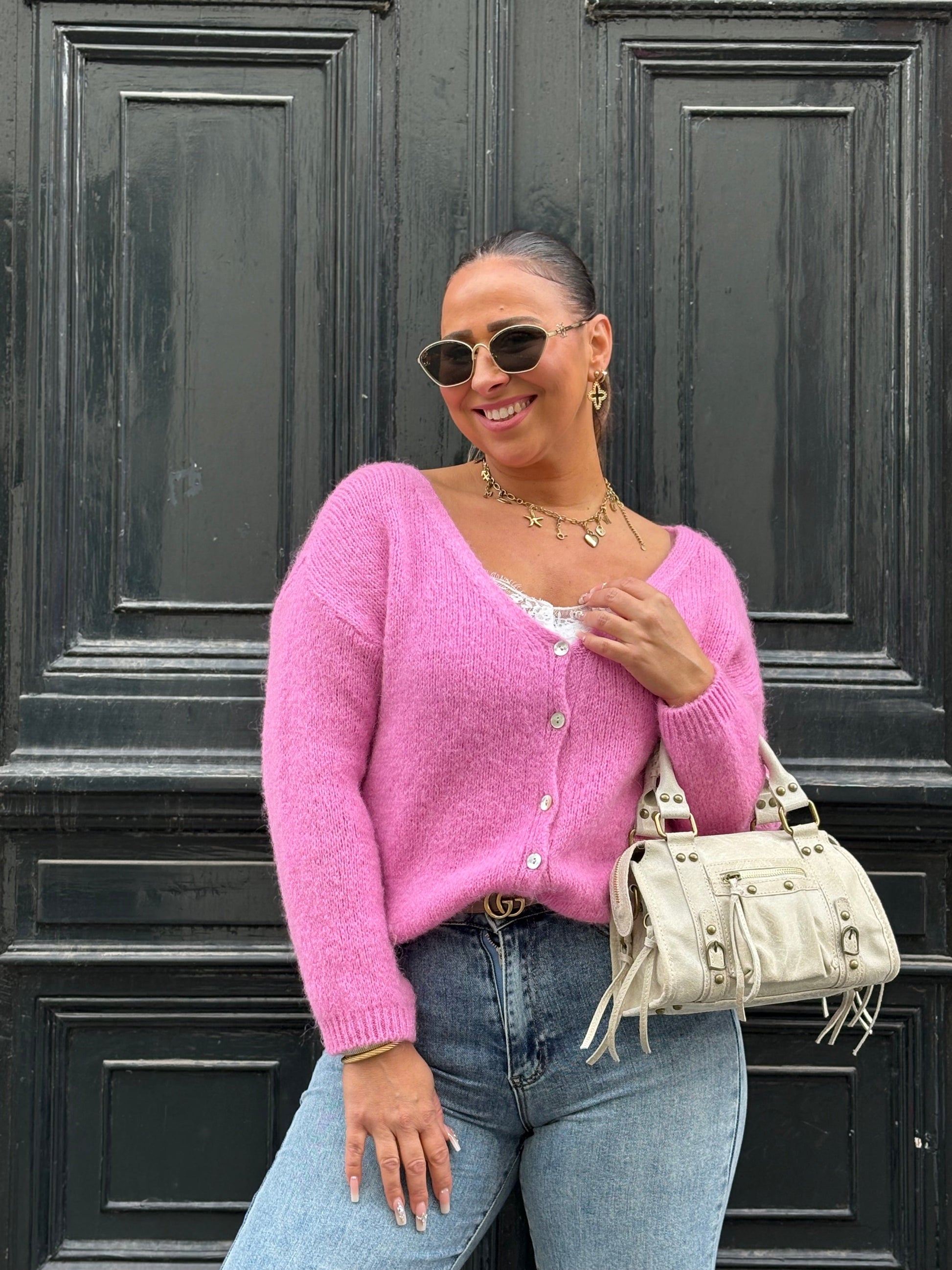 Love The Vibes Cardigan Blush - MyBajka