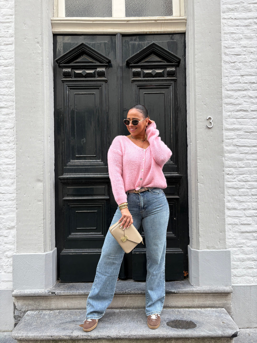 Love The Vibes Cardigan Bubble Pink - MyBajka