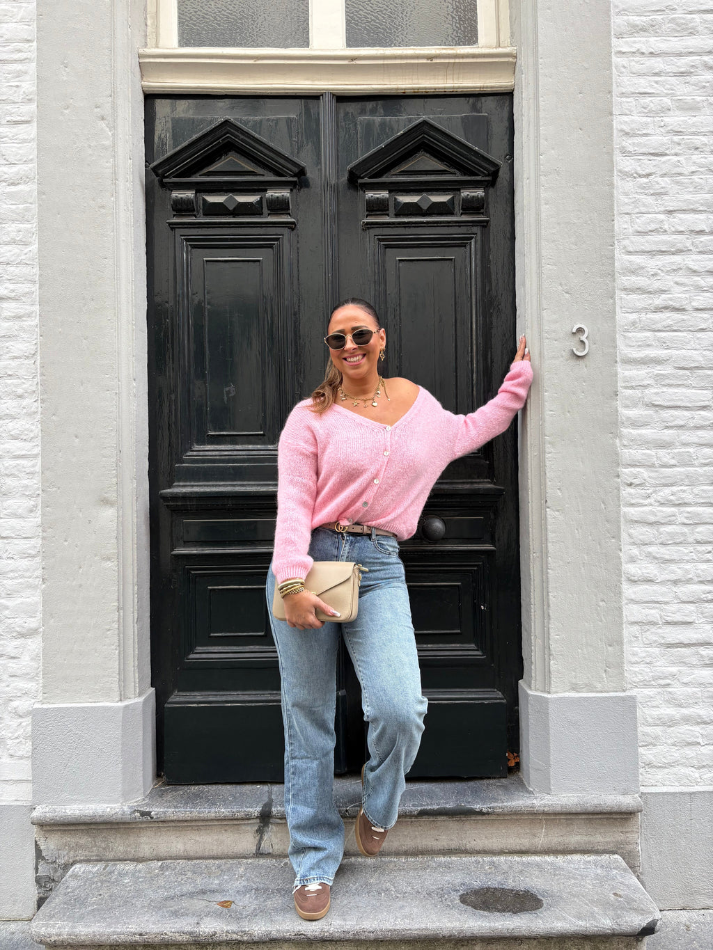 Love The Vibes Cardigan Bubble Pink - MyBajka