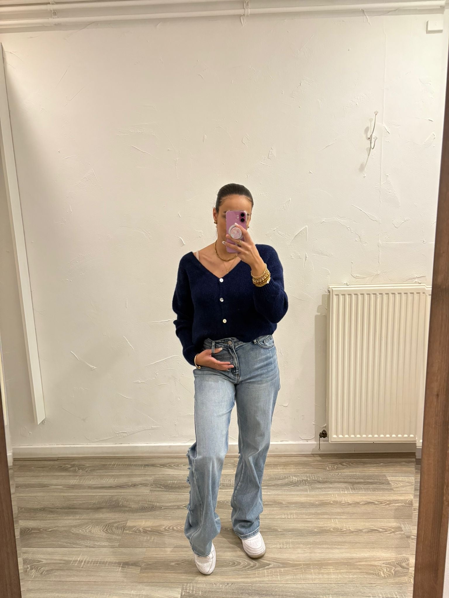 Love The Vibes Cardigan Dark Blue - MyBajka