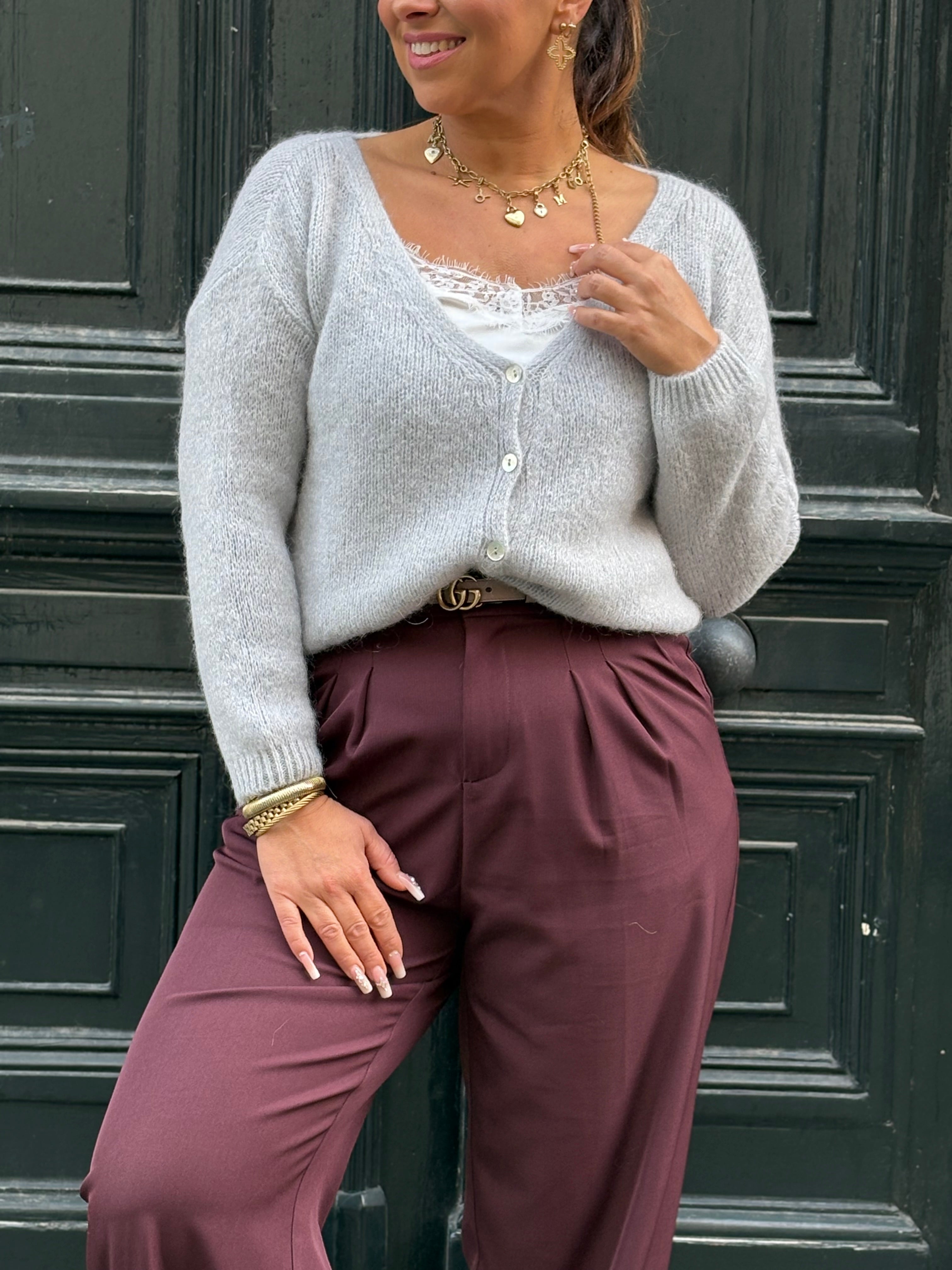 Love The Vibes Cardigan Grey - MyBajka