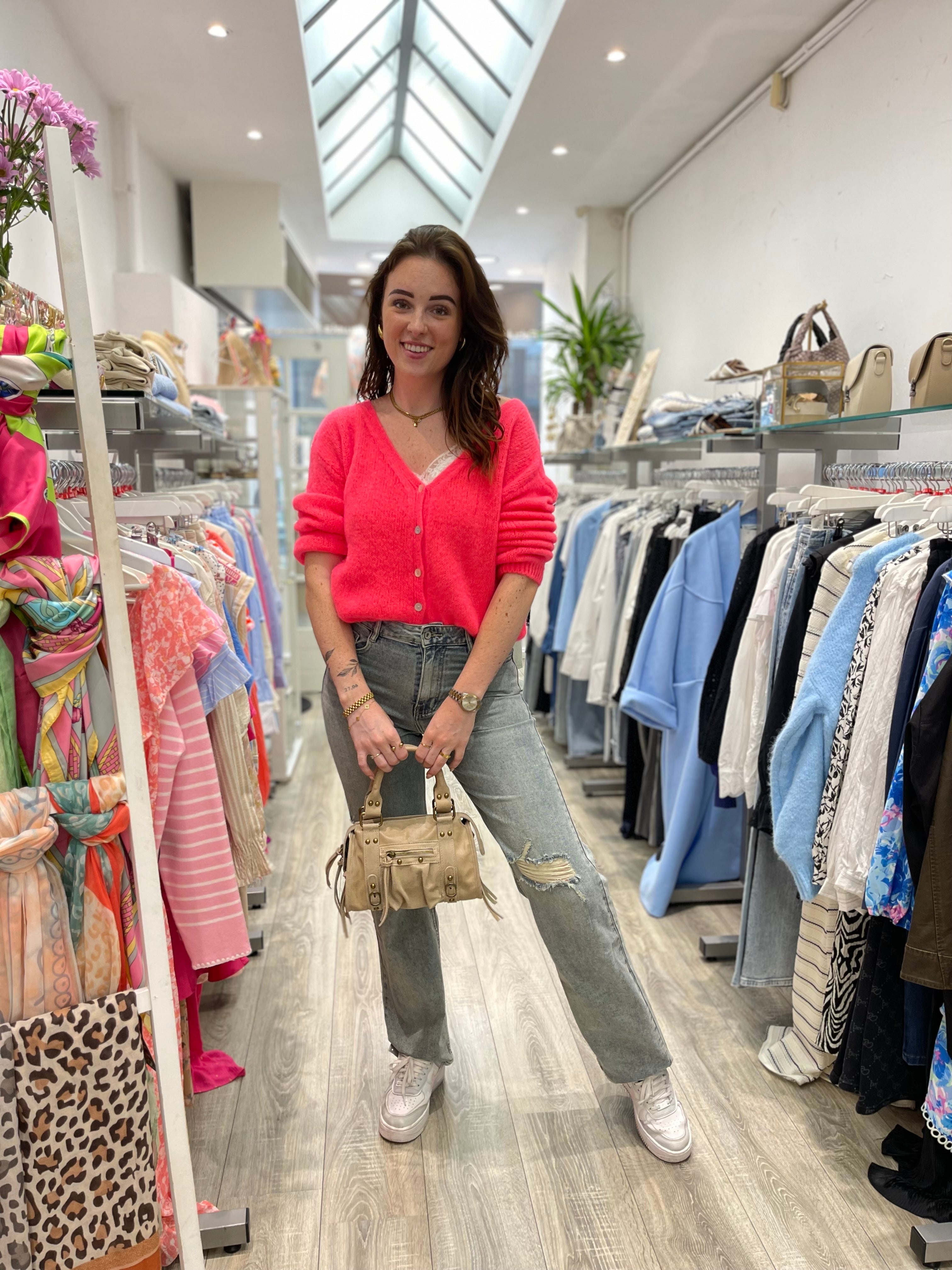 Love The Vibes Cardigan Pink - MyBajka