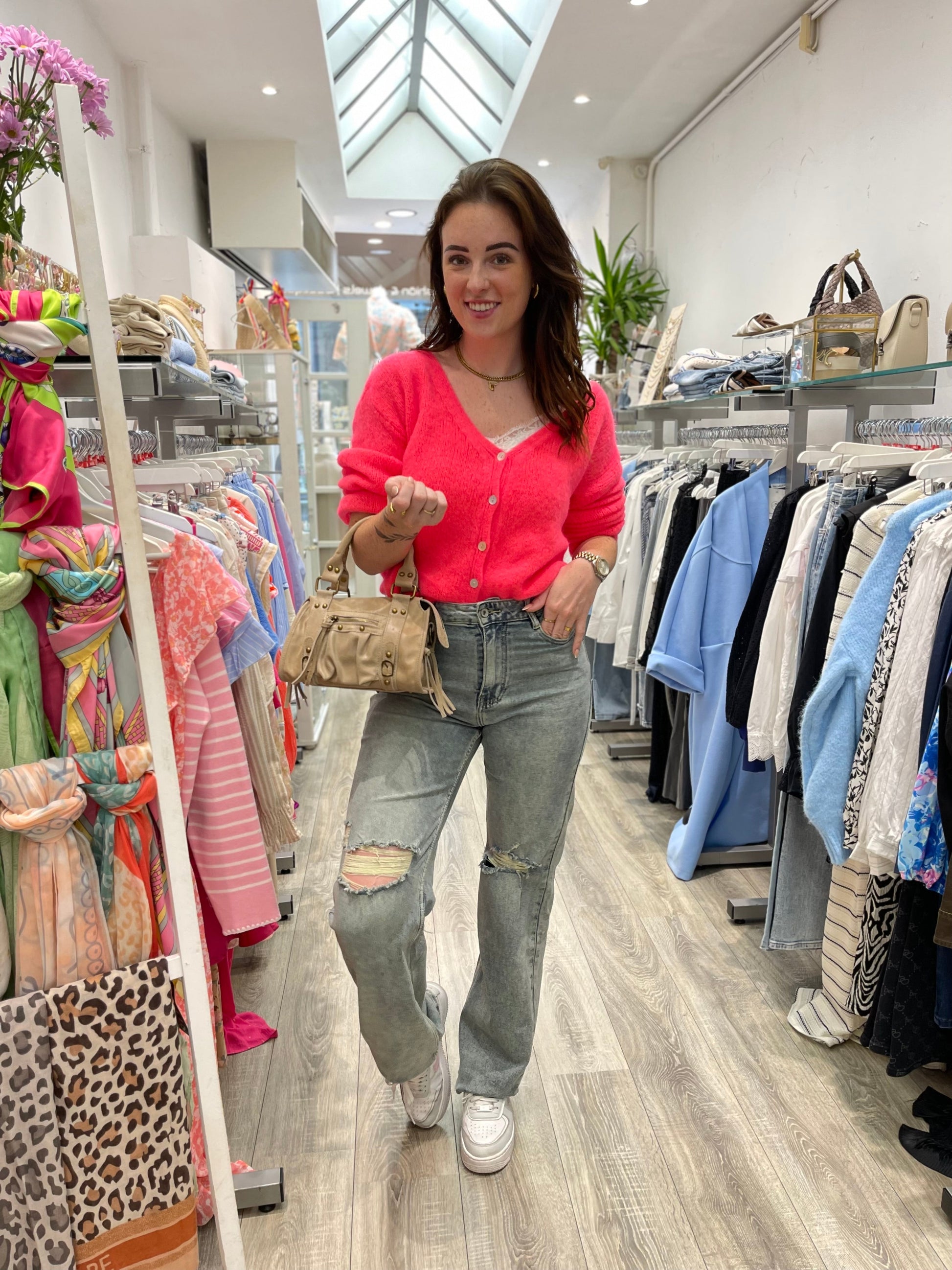 Love The Vibes Cardigan Pink - MyBajka