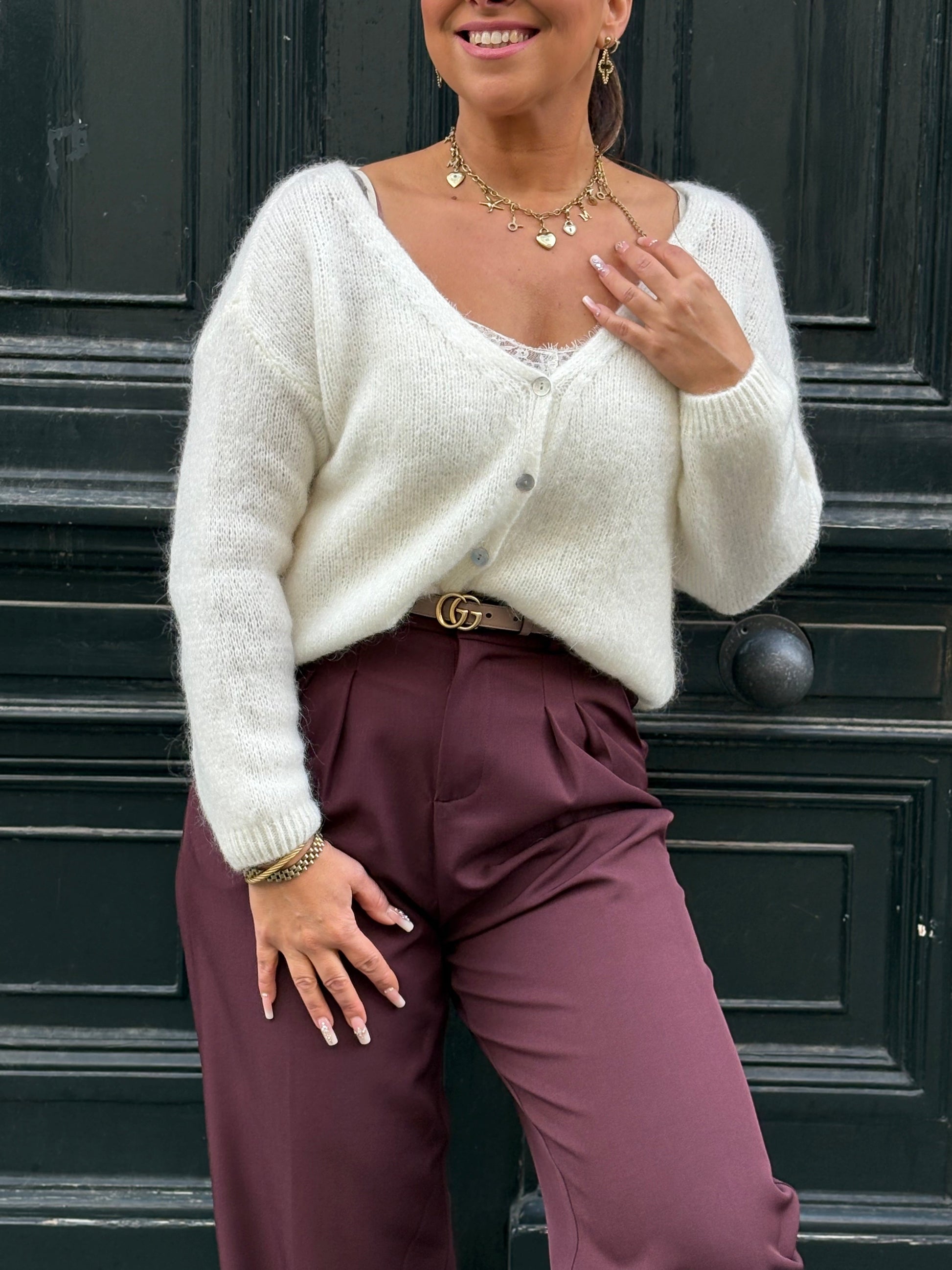 Love The Vibes Cardigan White - MyBajka