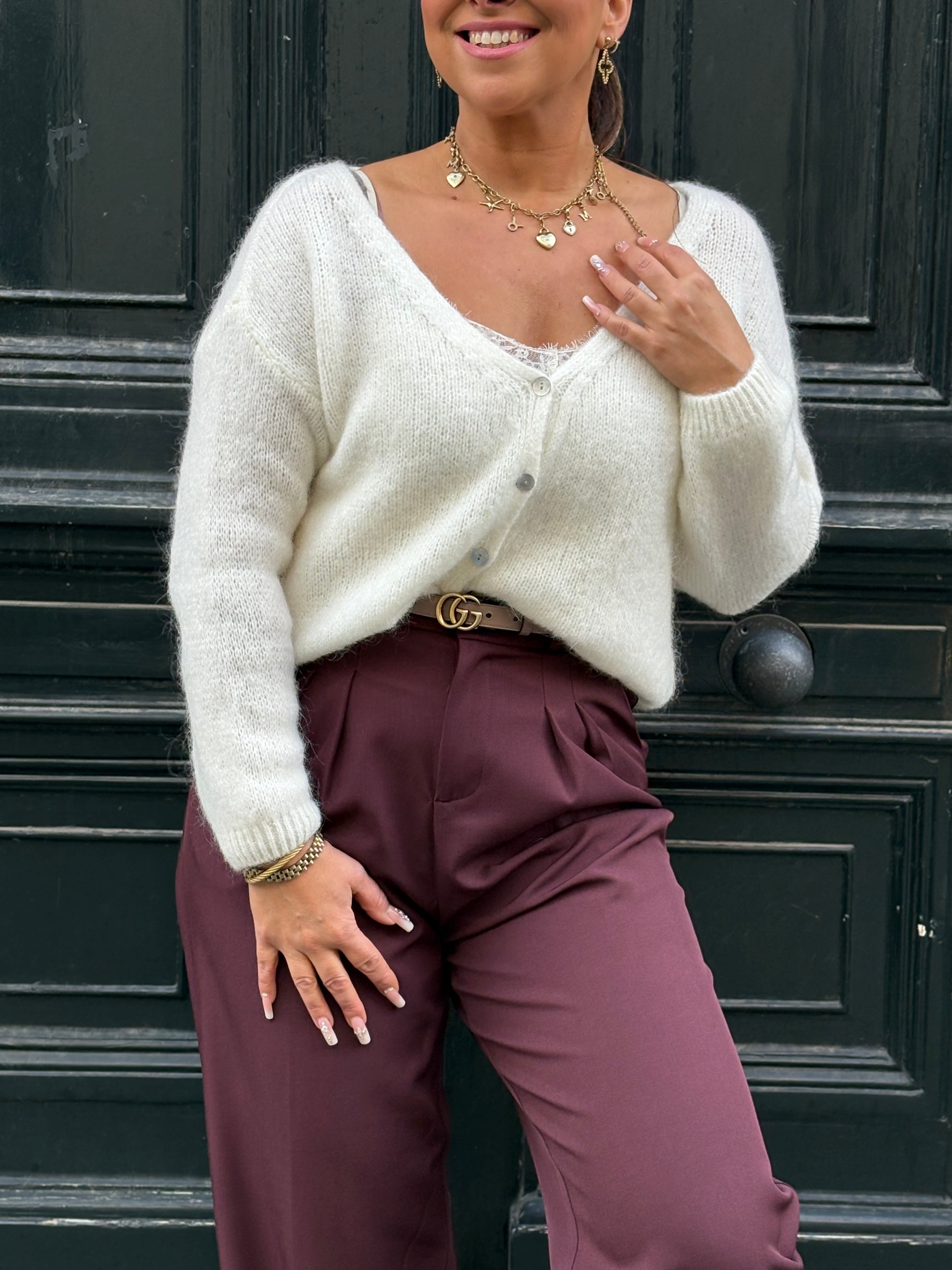 Love The Vibes Cardigan White - MyBajka