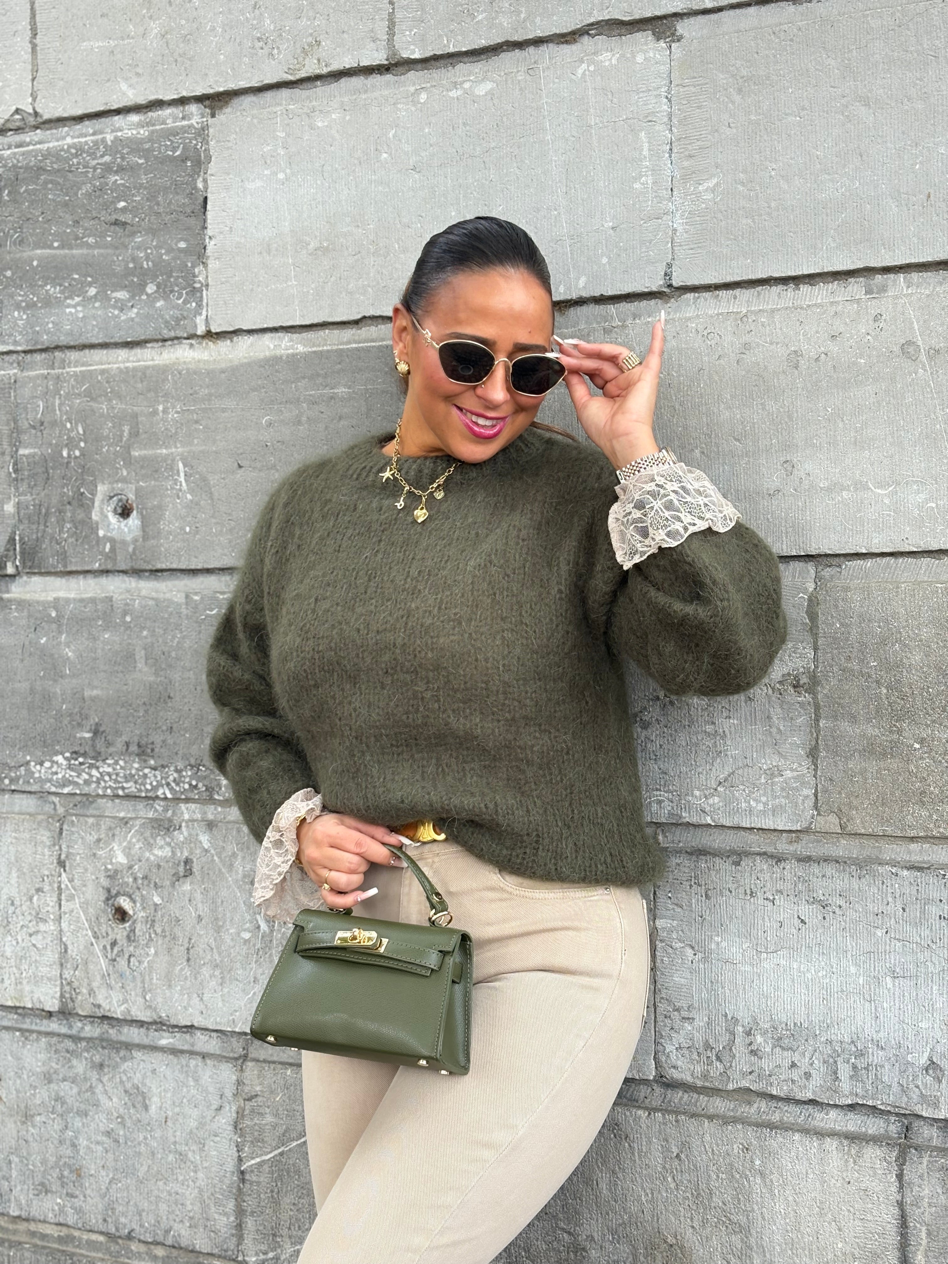 Mila Sweater Army Green - MyBajka