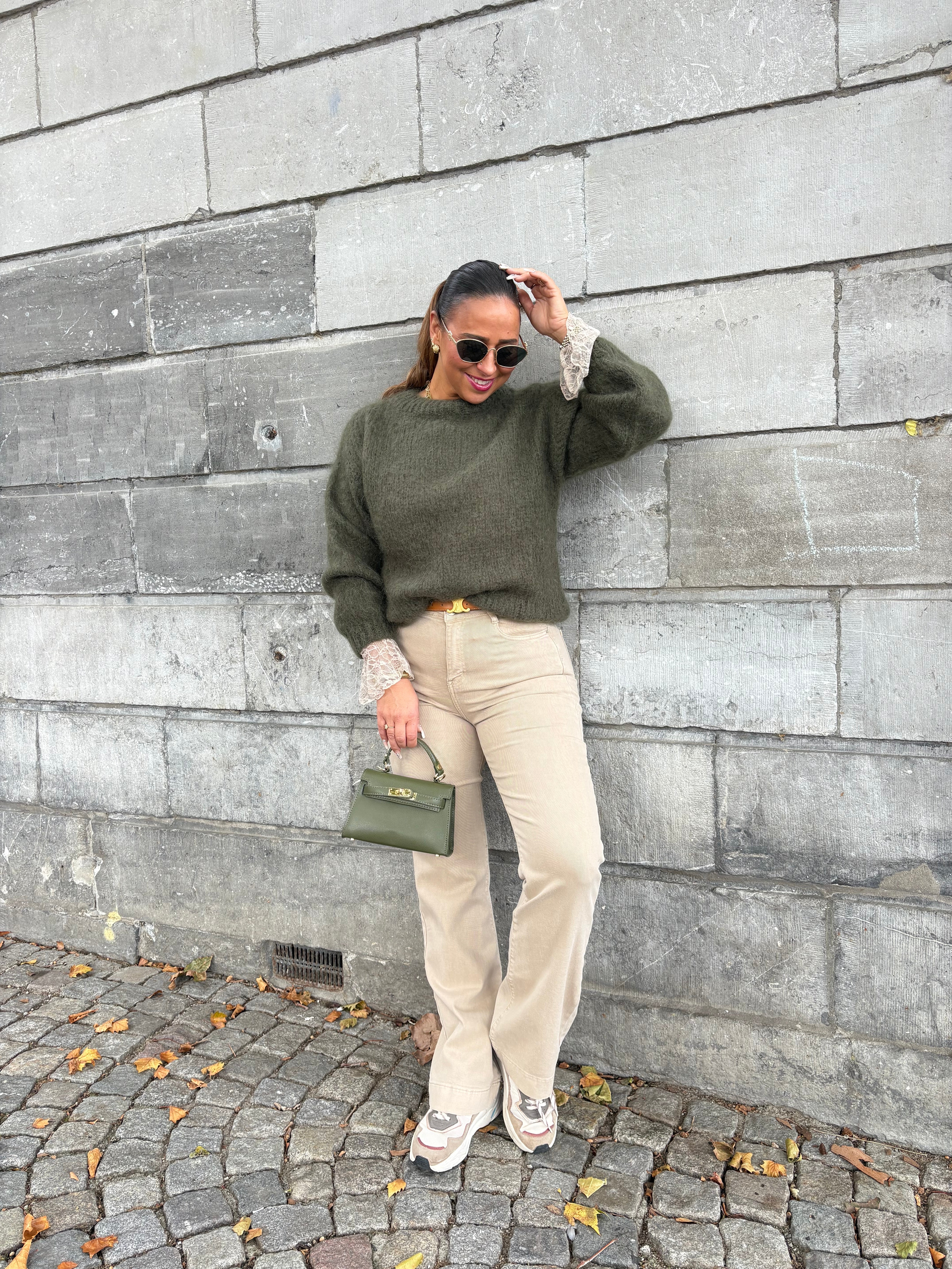 Mila Sweater Army Green - MyBajka