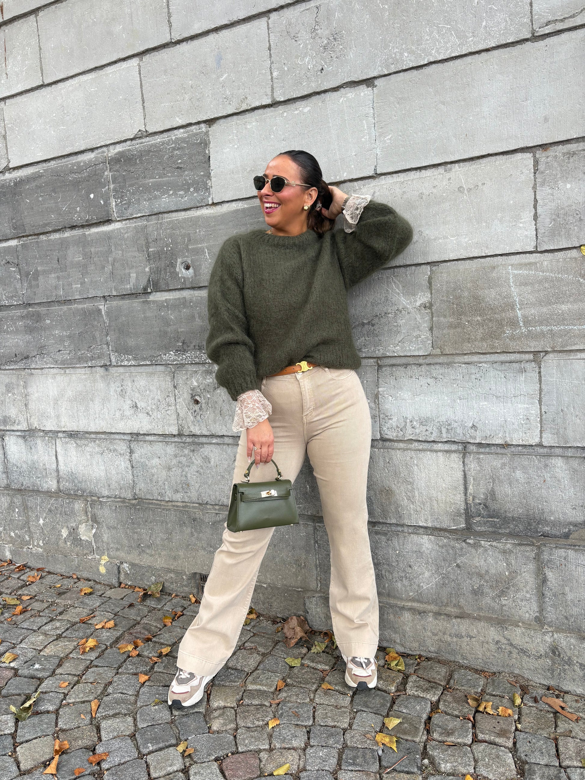 Mila Sweater Army Green - MyBajka
