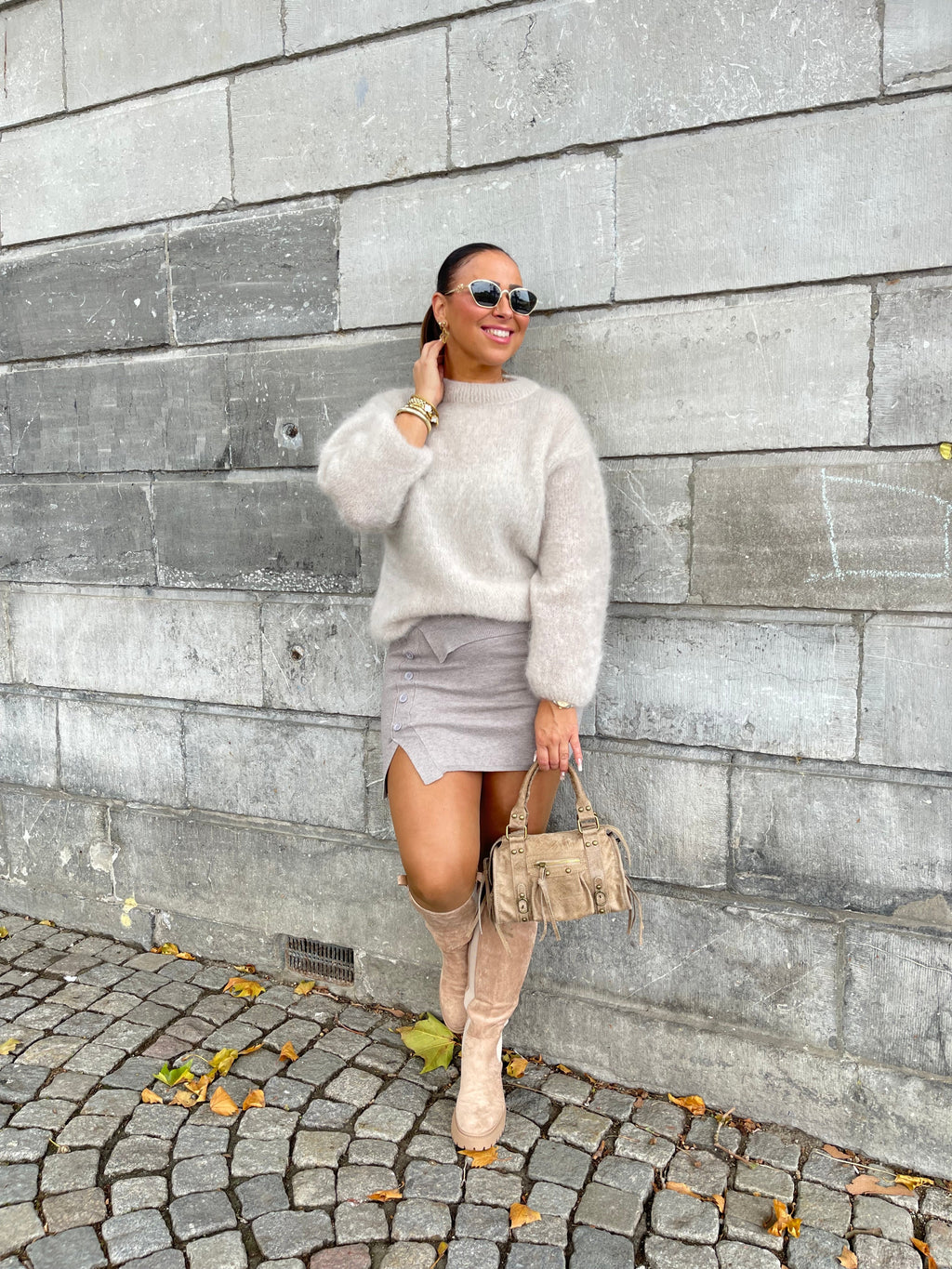 My Precious Fall Skirt Taupe - MyBajka