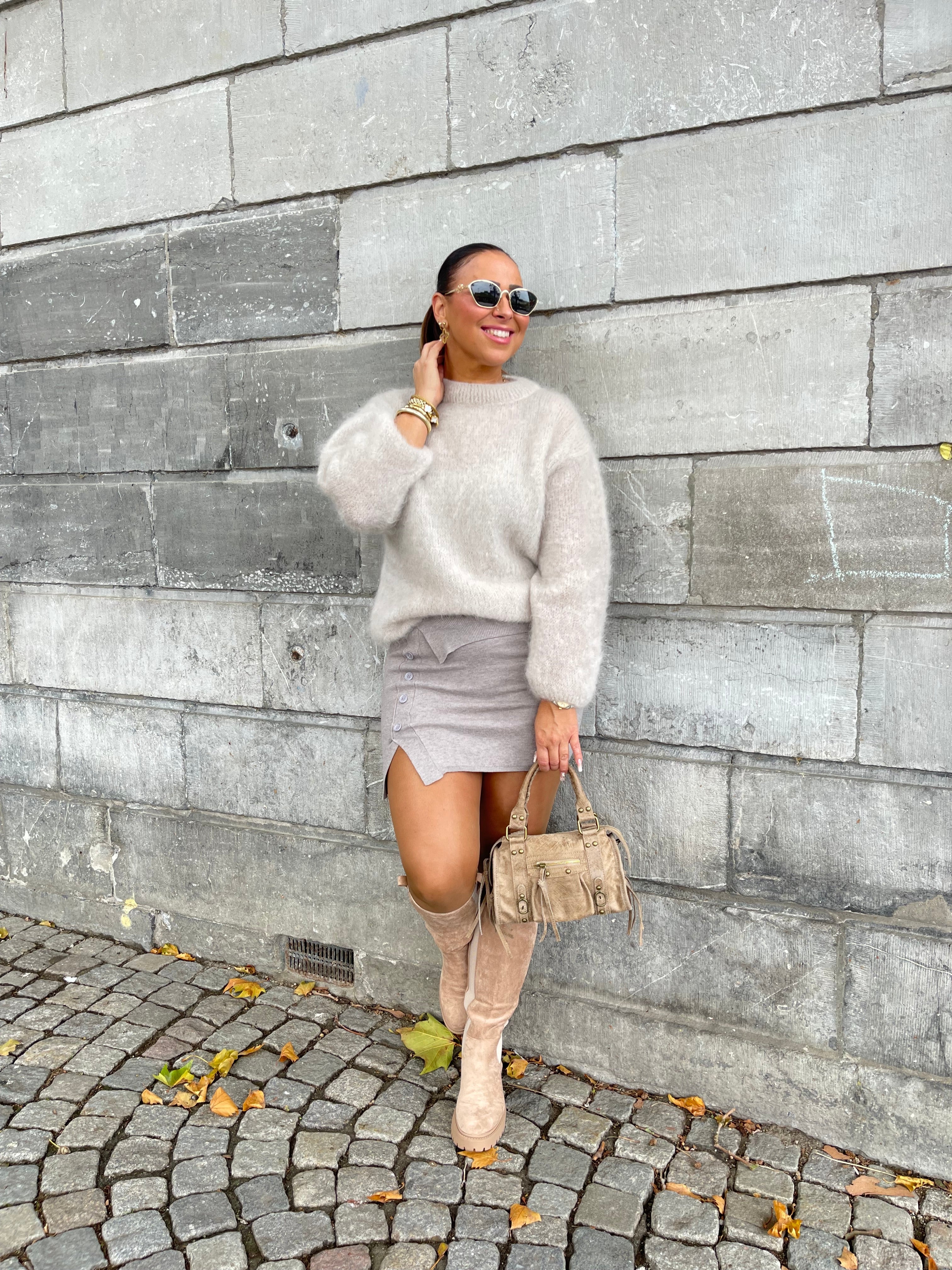 My Precious Fall Skirt Taupe - MyBajka