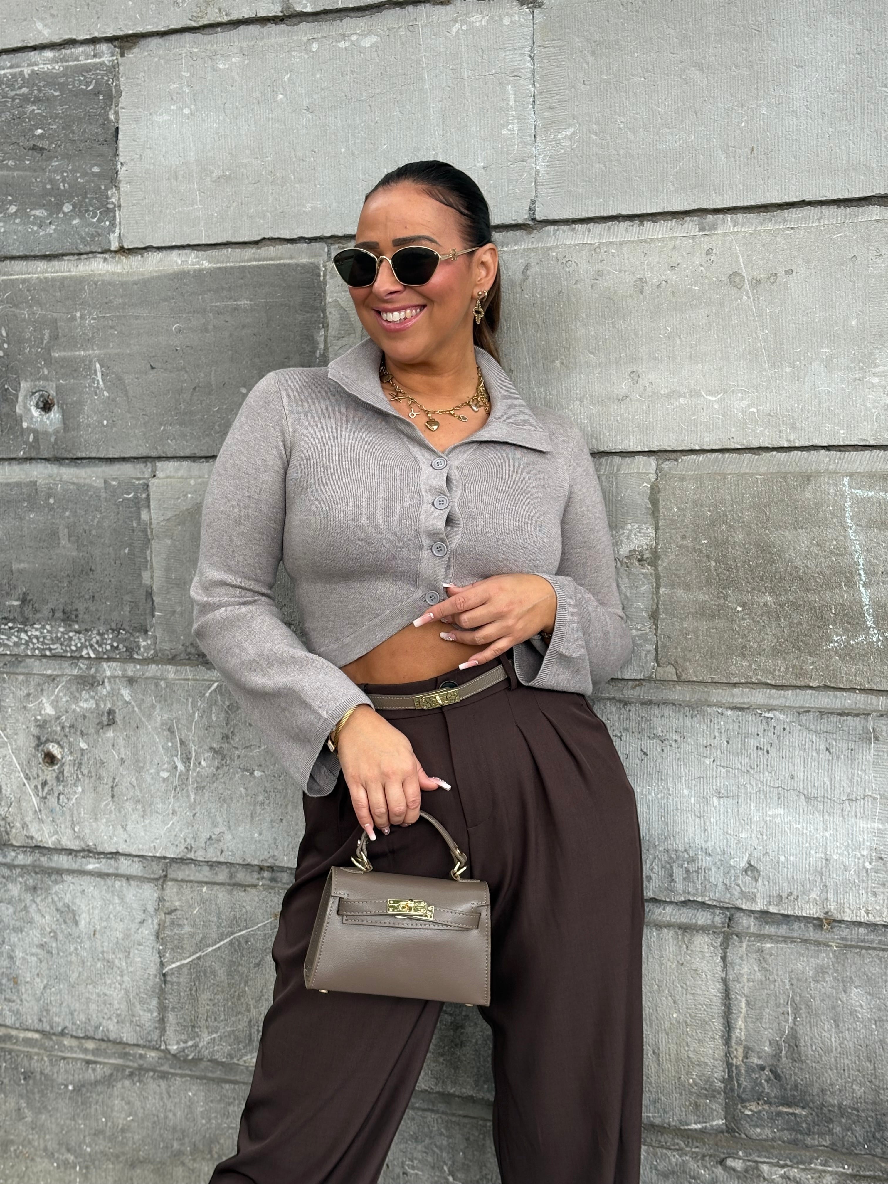 My Precious Fall Taupe Top - MyBajka