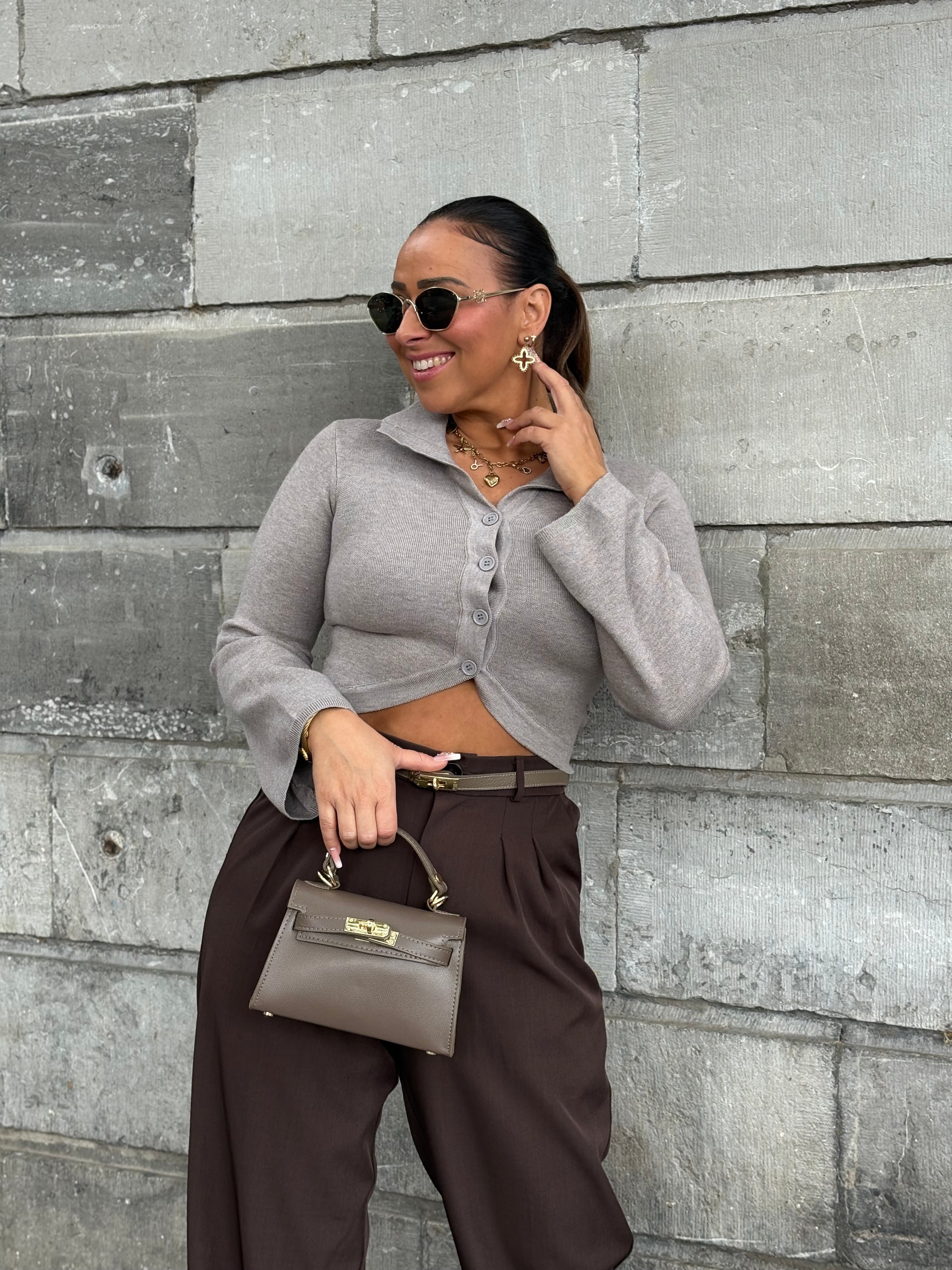 My Precious Fall Taupe Top - MyBajka