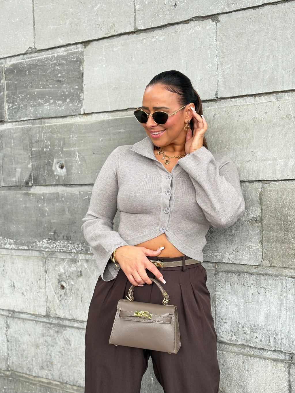 My Precious Fall Taupe Top - MyBajka