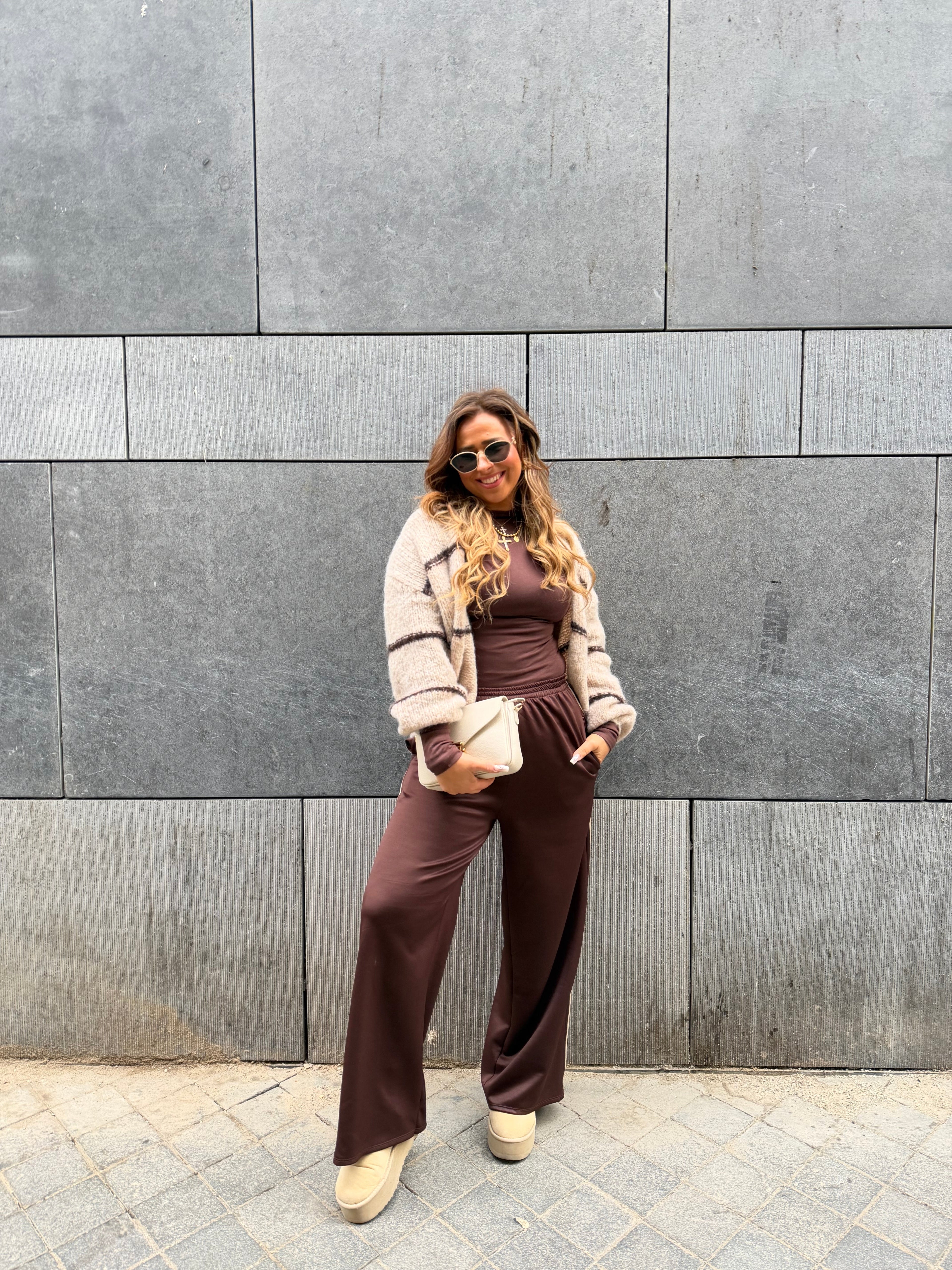 Stripes Cardigan Beige - MyBajka